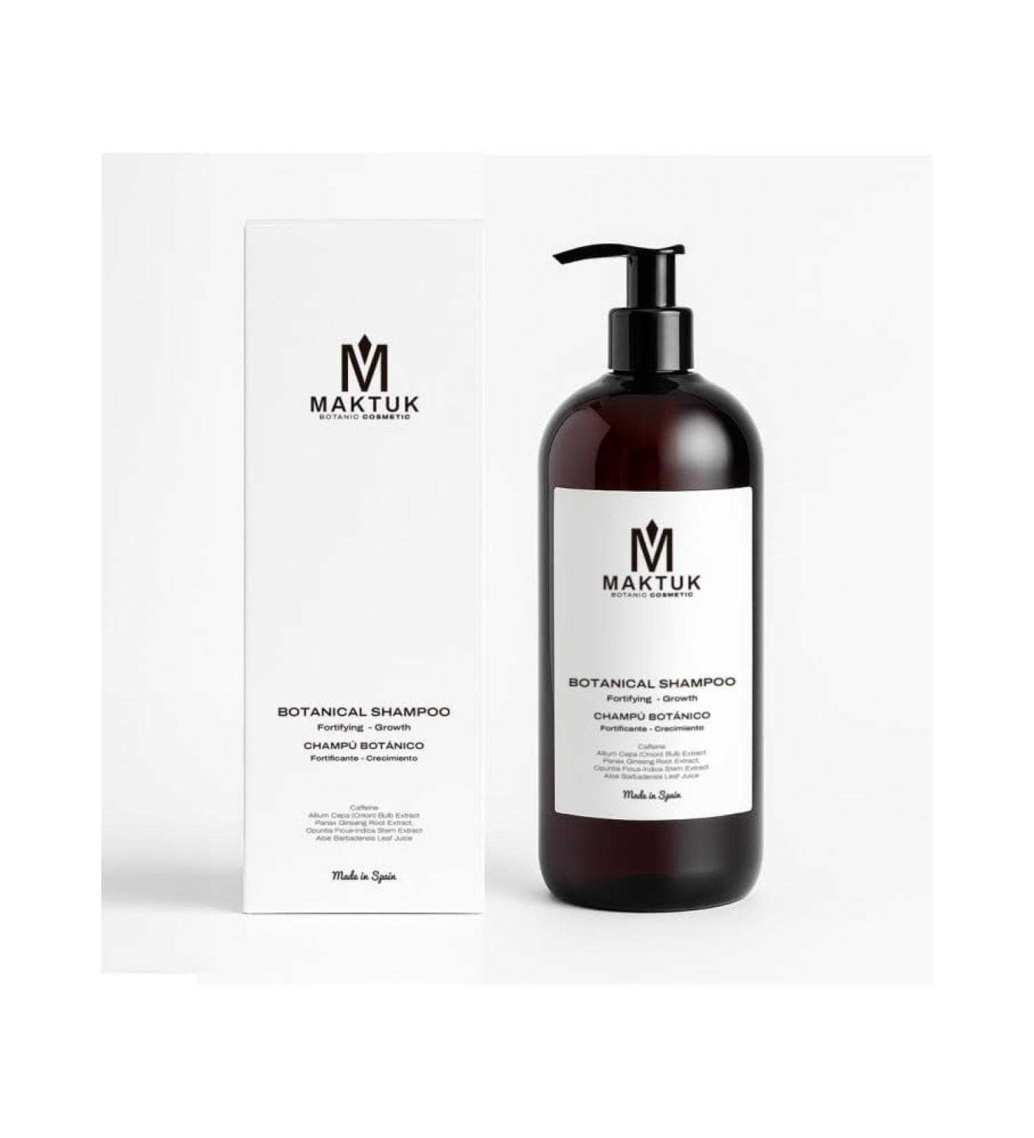 MAKTUK BOTANIC COSMETIC Botanical growth and strengthening shampoo antihair loss shampoo for thin and weak hair helps strengthen hair and give it volume with natural ingredients 500 ml