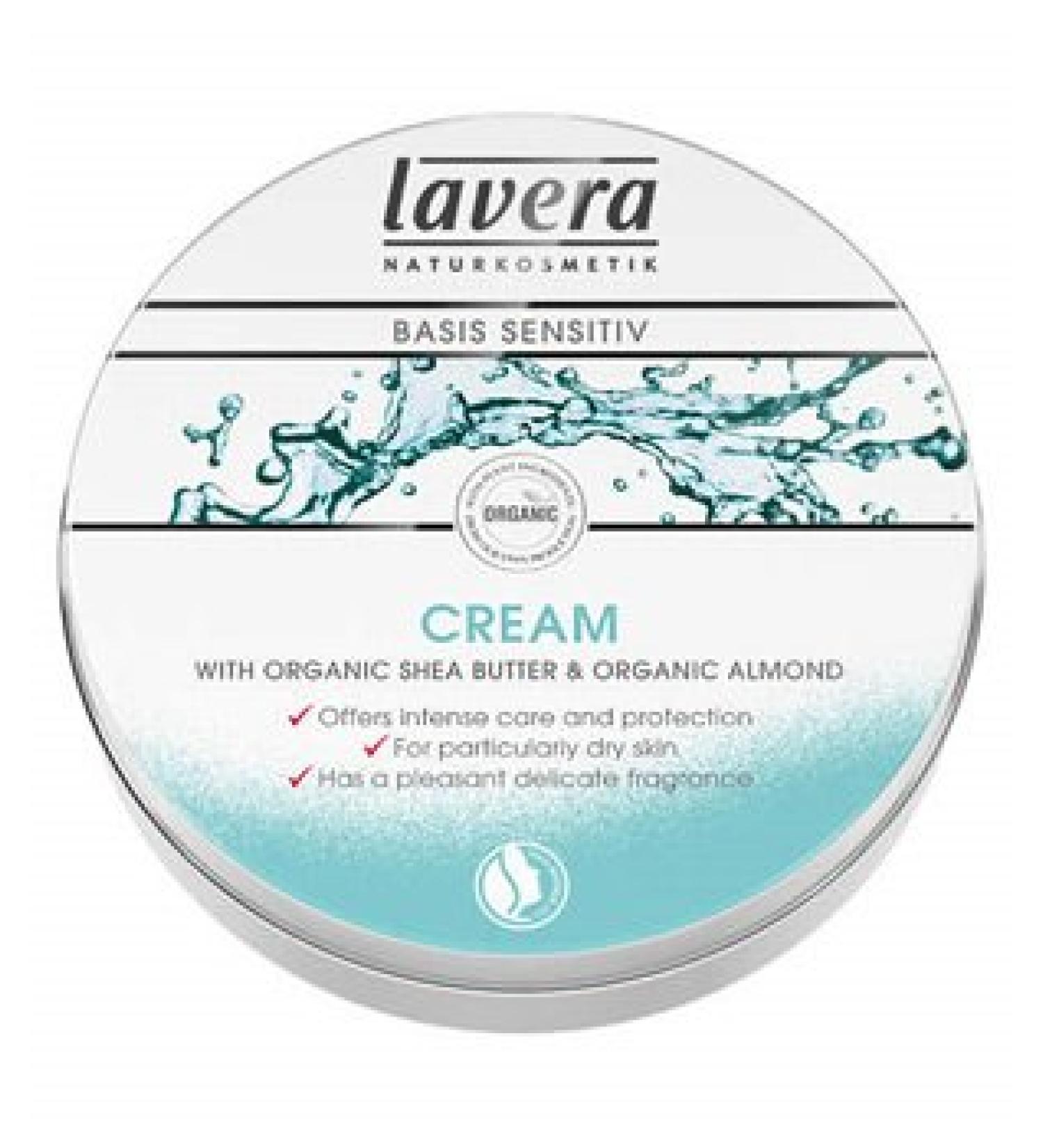 Lavera Basis Sensitiv Family Care Face Cream made from Organic Shea Butter and Sweet Organic Almond Oil 150 ml