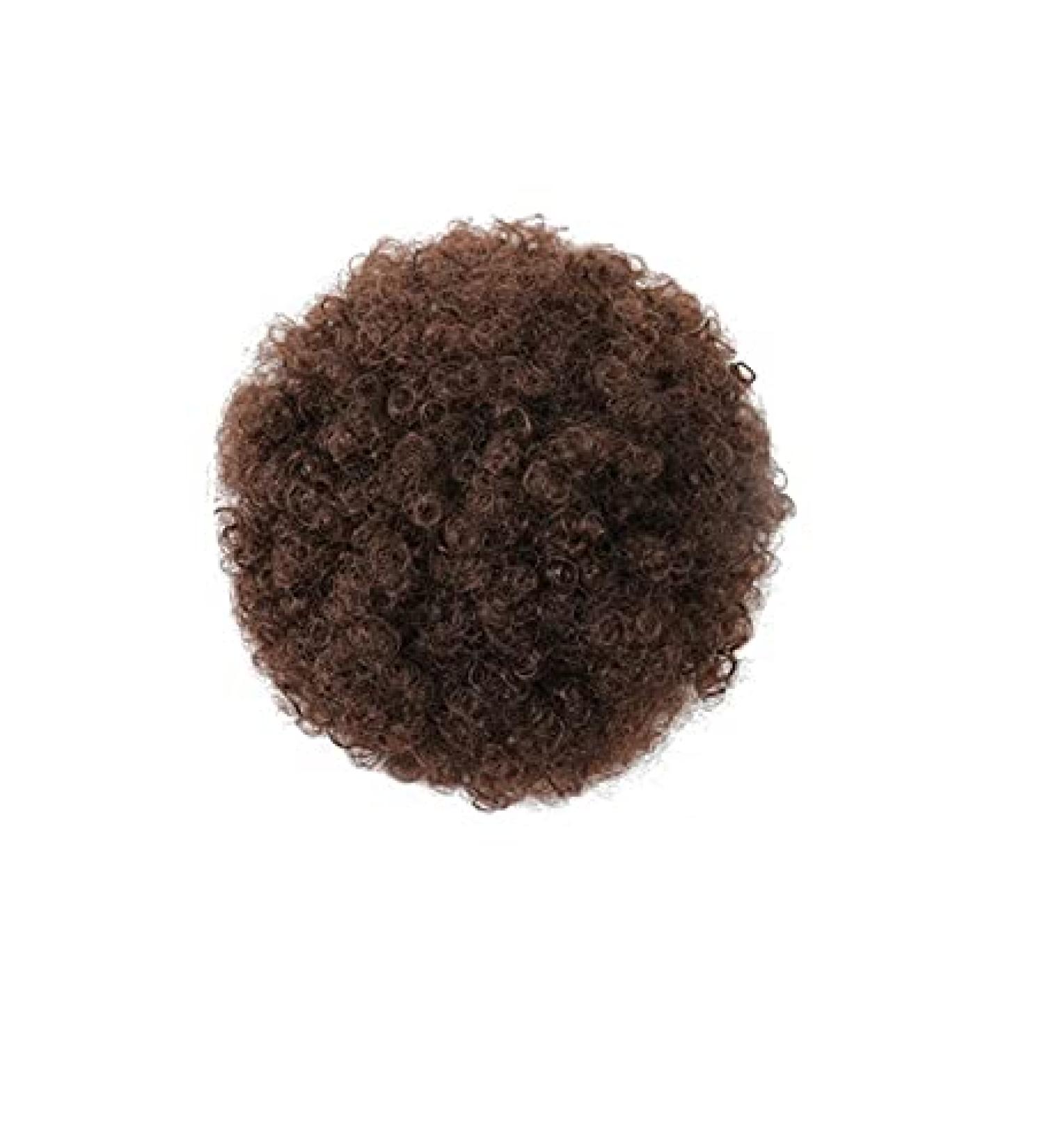 Large Afro Puff Bun Hairpiece for Black Women - Synthetic Curly Chignon Wig with Drawstring & Clips | Q9 Wig Size 4 - Buy Online on GoSupps.com