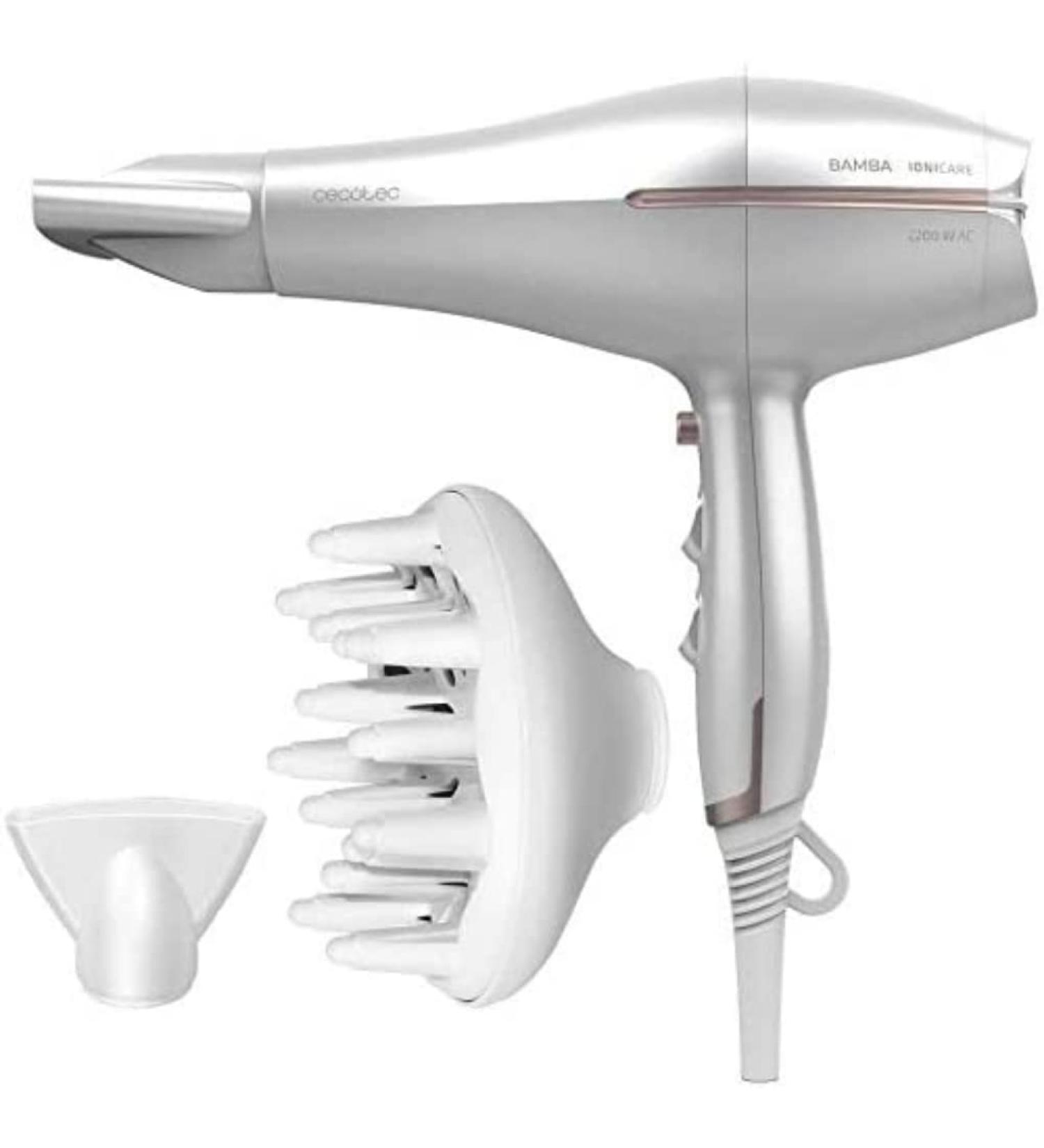 Cecotec Ionic hair dryer with diffuser Bamba IoniCare 5300 Maxi Aura with 2200 W power, DC motor with real ion and large air