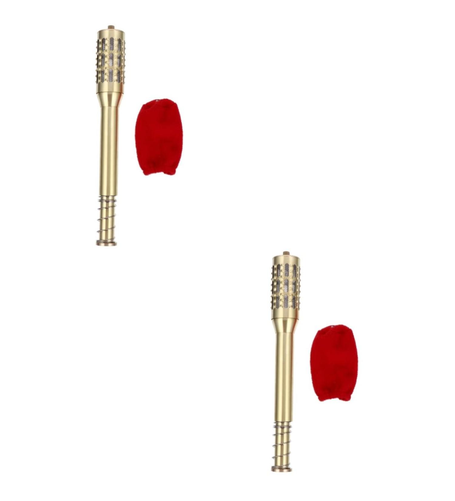 HOMSFOU 2pcs Moxa Stick Tool - Pure Copper Winter Melon Conical (32x4.2cm) - Golden Moxa for Wellness - Buy Online on GoSupps.com