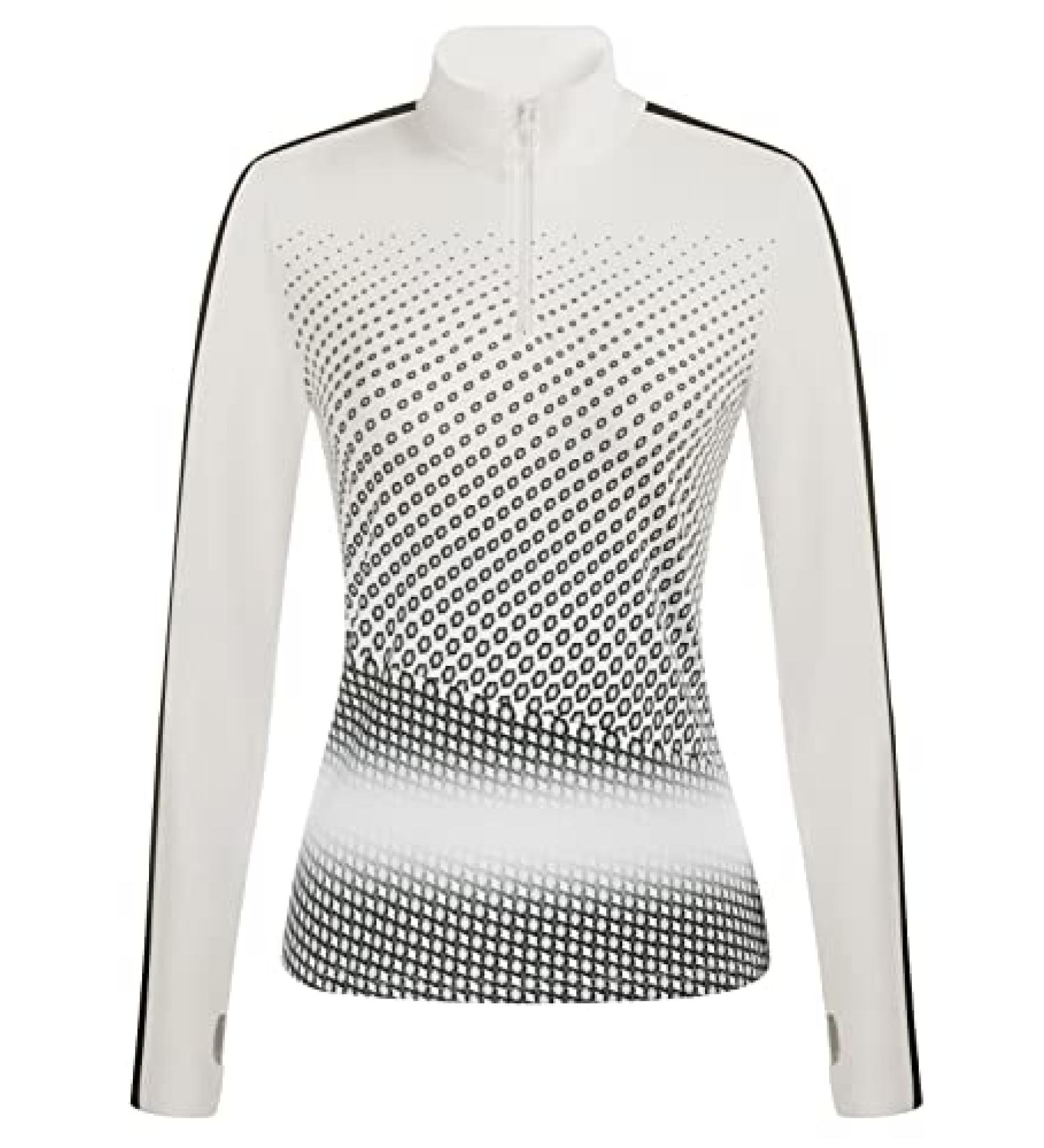 JACK SMITH Women's Long Sleeve Workout Shirt with Thumb Holes - Moisture Wicking, Golf Shirt - White, Size Medium - Buy Online on GoSupps.com