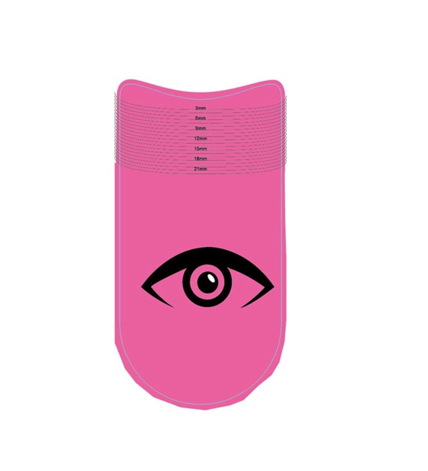 Professional Pink Eyelash Ruler | Eyelash Stencils for Accurate Length Measurement | Durable Beauty Tool for Symmetry & Curling - Buy Online on GoSupps.com