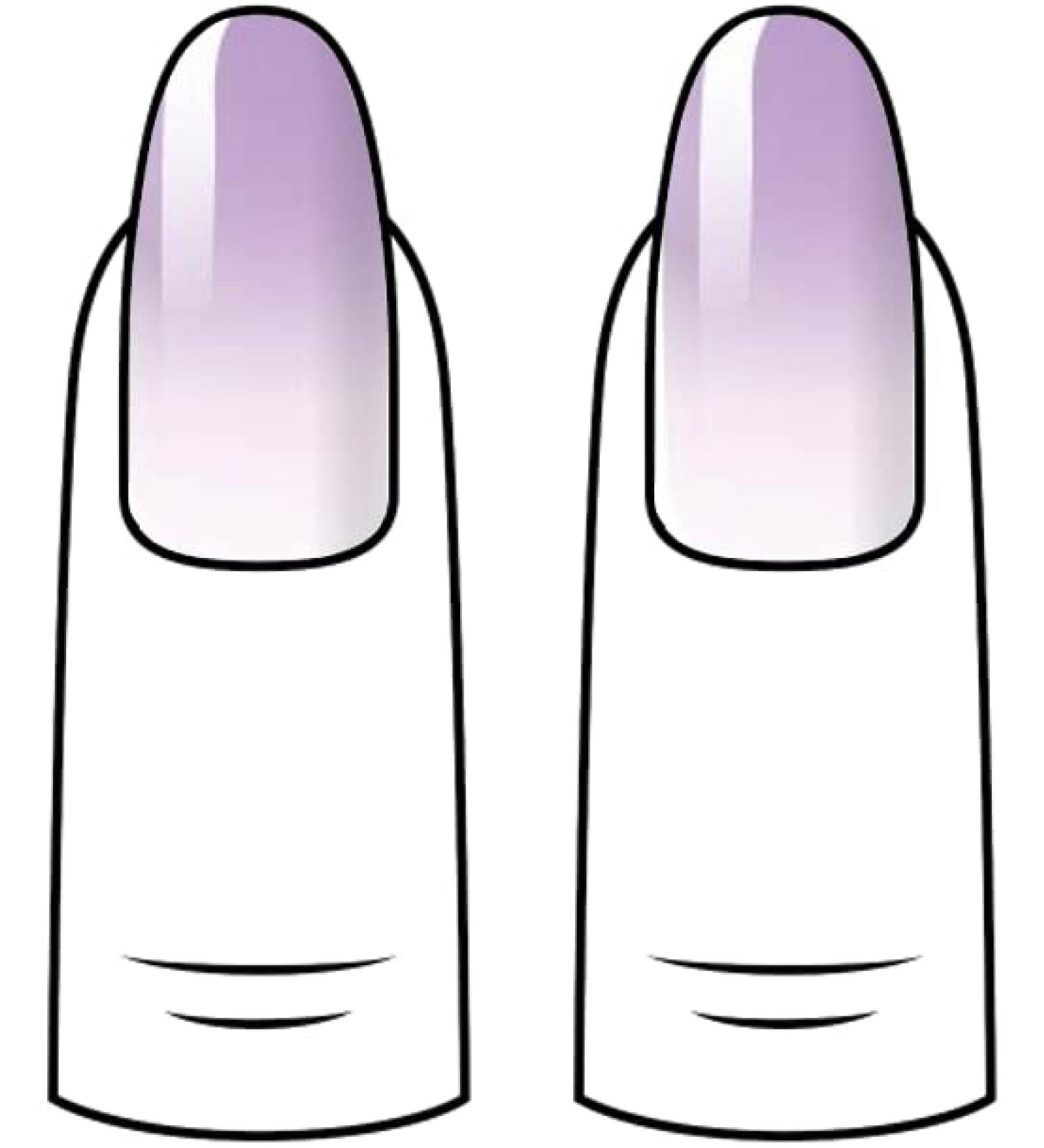 Ain Katy Violet Ombre Nail Film - 40 Ultra-Thin Self-Adhesive Nail Wraps for Stunning French Nail Designs - Buy Online on GoSupps.com