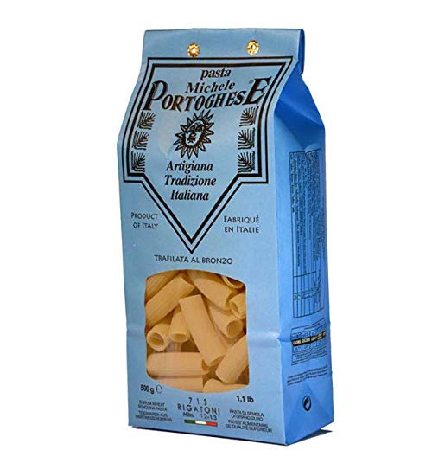 Michele Portoghese Rigatoni pasta pasta from Italy durum wheat semolina slow drying 500 g