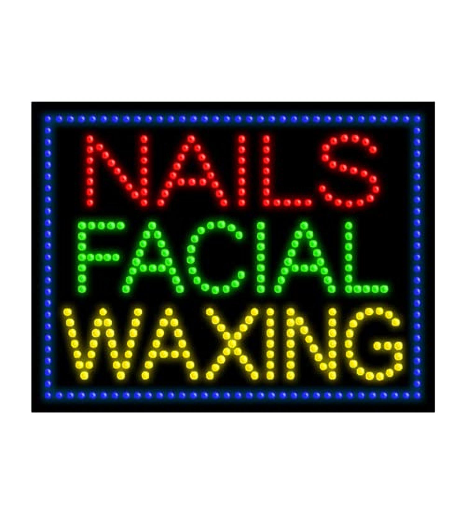 Nails Facial Waxing LED Dots Sign #21255