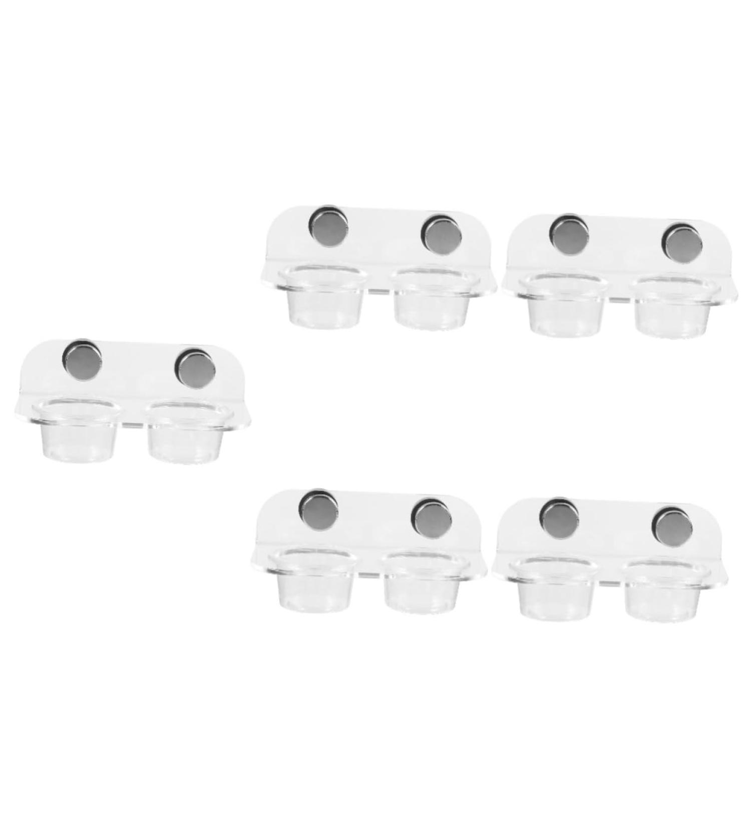 Hohopeti 5 Sets Magnetic Water Feeder Gecko Feeding Cups Comida Gecko Crestado Reptile Food Cups Worm Plastic - Buy Online on GoSupps.com