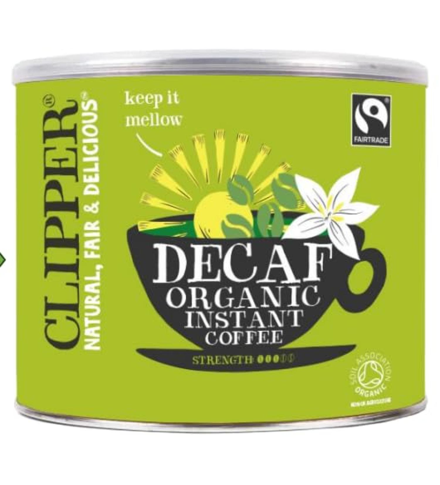 Clipper Coffee Decaf Arabica Coffee 500g Tin | Decaffeinated Instant Coffee | Gourmet Coffee | Sustainable Fairtrade Decaf 500 g (Pack of 1)