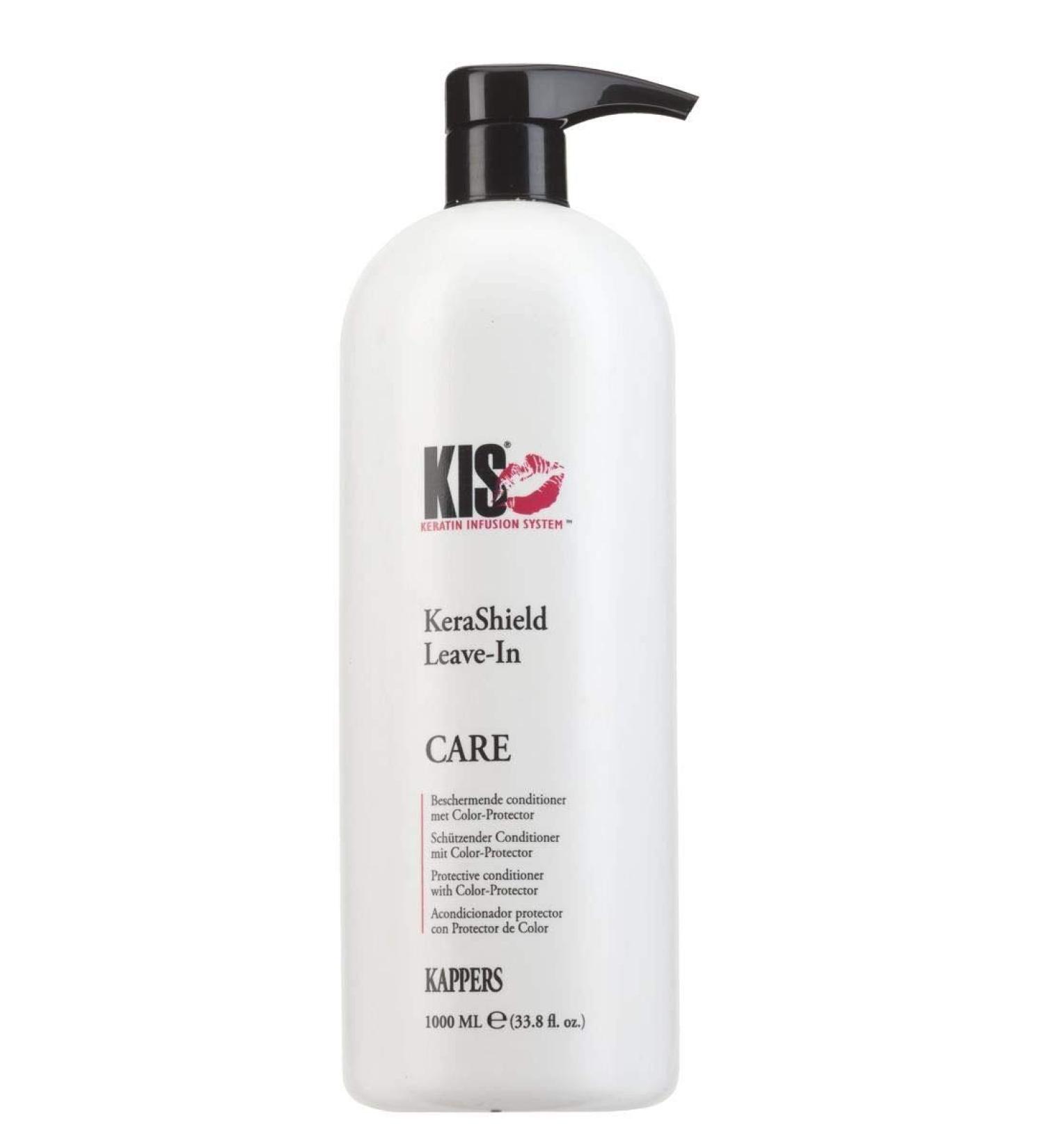 KIS KeraShield Leave-In Conditioner - anti-frizz - permed colored & dry hair - Keratin Infusion System 1000 ml