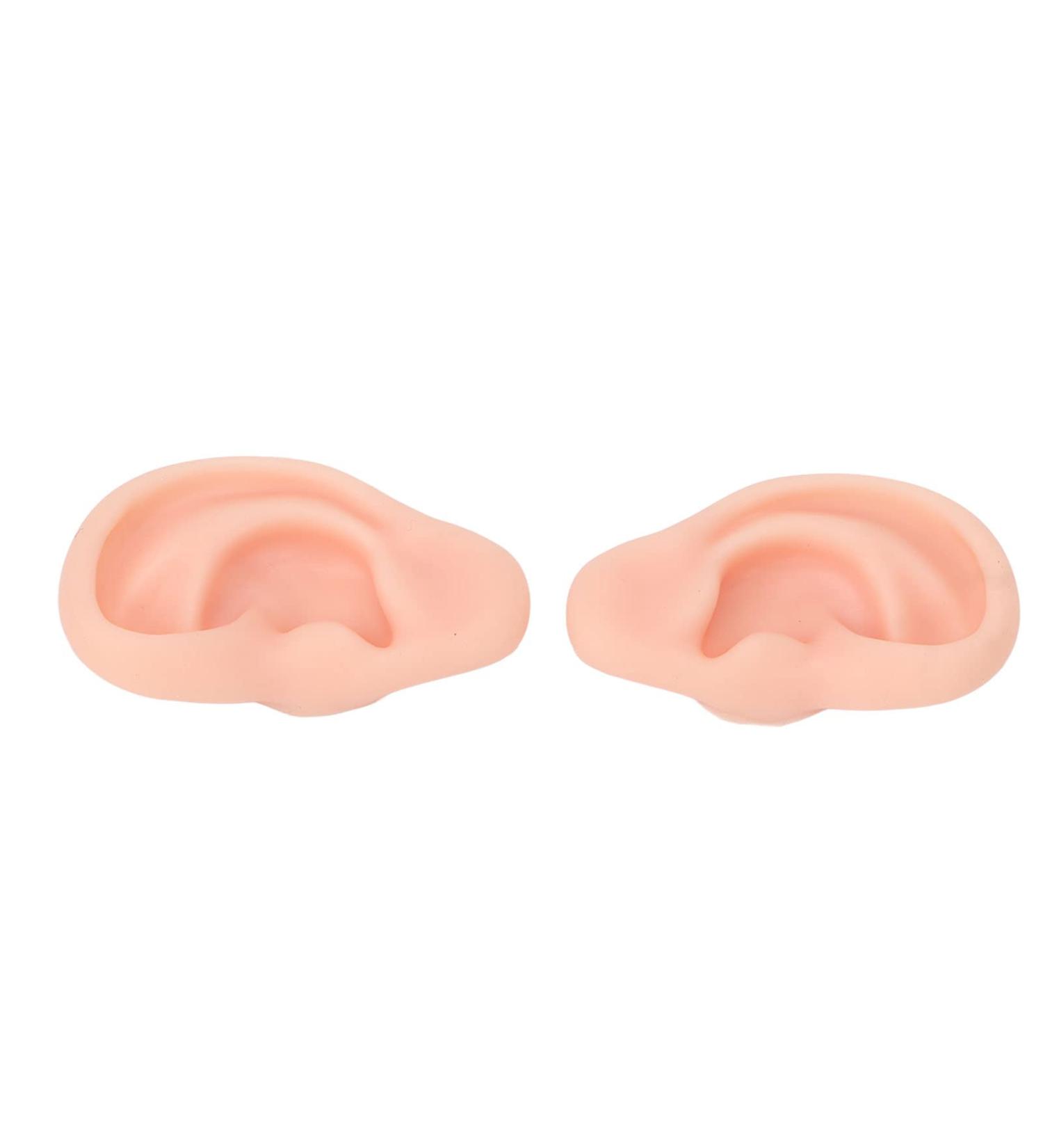 Silicone Human Ear Model - Reusable Pair for Earring Display & Stinging Lessons (Light Skin Color) - International Shipping - Buy Online on GoSupps.com