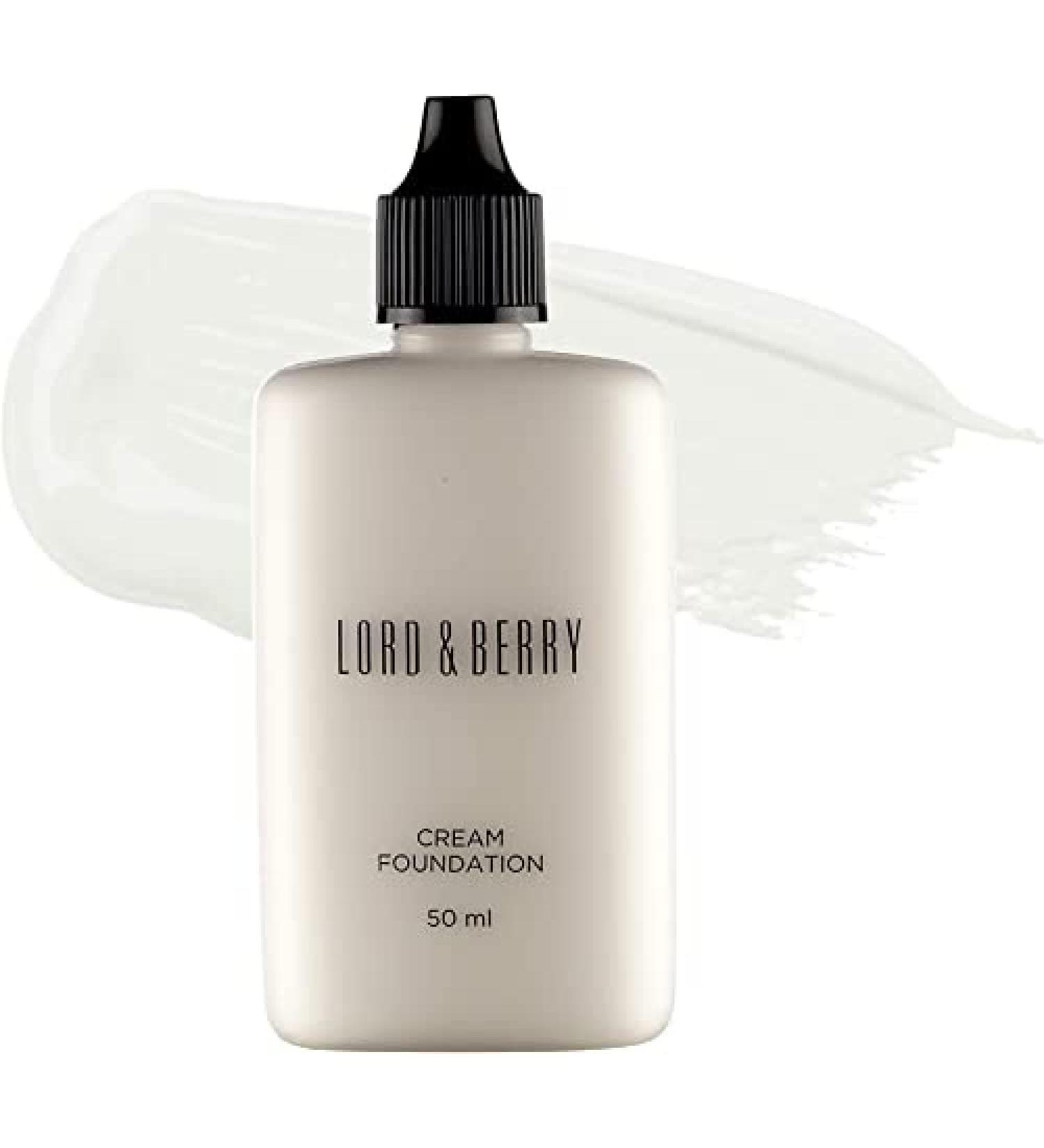 Lord & Berry CREAM FOUNDATION | Long Lasting Waterproof Coverage with Vitamin E & Argan Oil - Buy Online on GoSupps.com