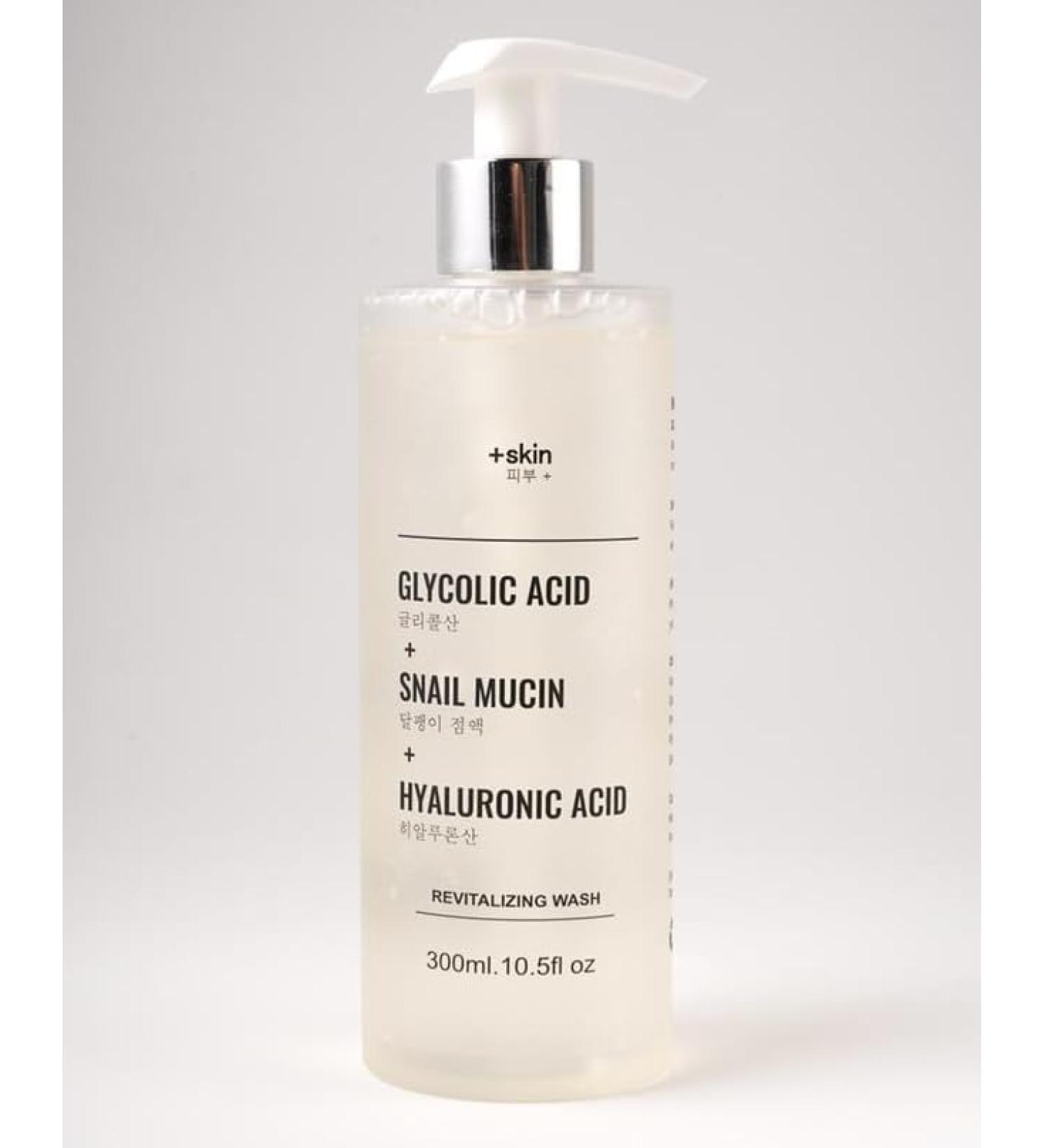 Revitalizing Glycolic Acid Snail Mucin & Hyaluronic Acid Facial Wash - Hydrate & Renew Your Skin - Buy Online on GoSupps.com