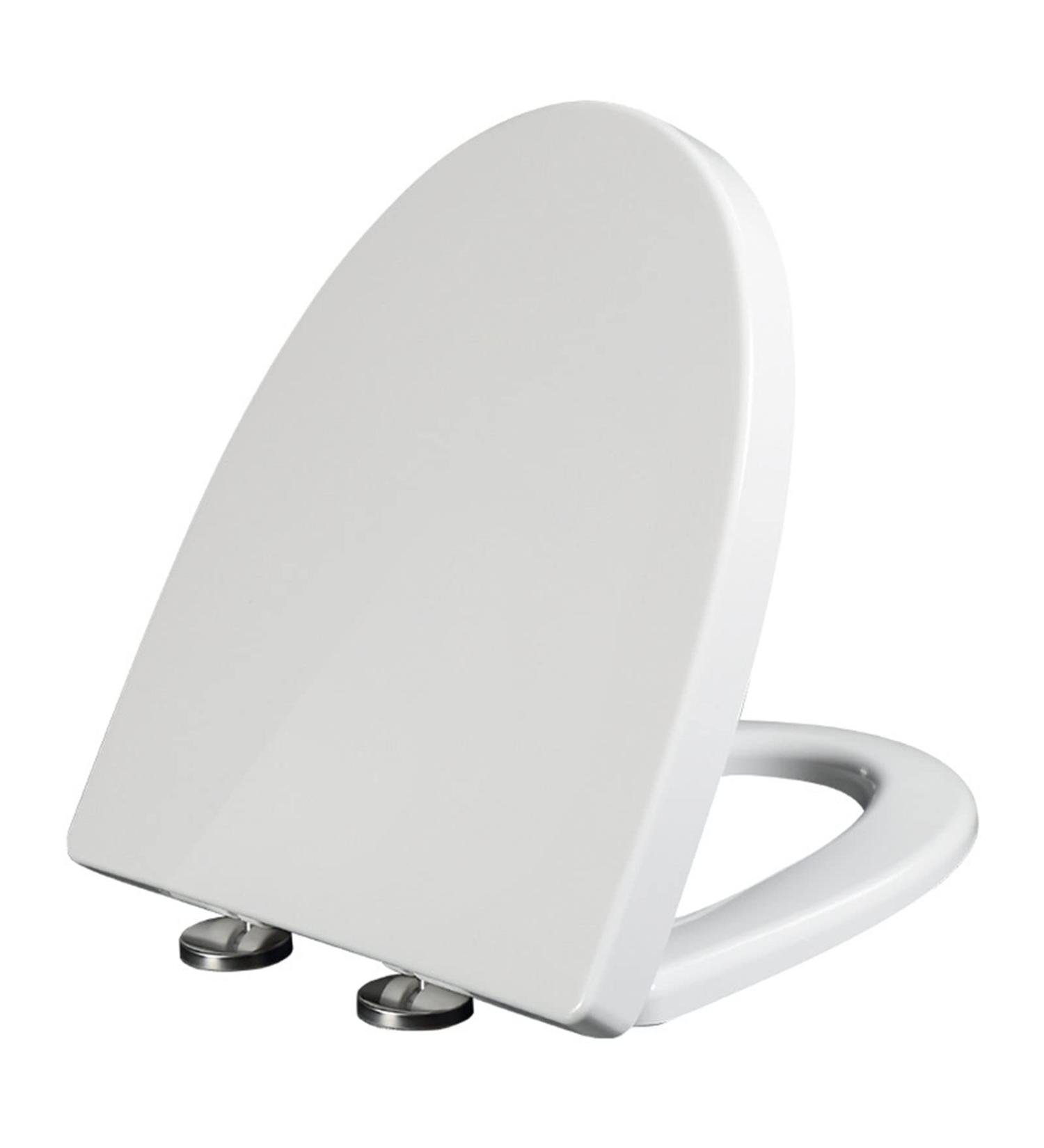 Elongated Toilet Seat Slow Close Toilet Seat Quick Release Adjustable Hinge Easy Clean Easy Install Fits Most Standard Elongated Toilets (Width 38.5 Length 42-48) White D Little Surprise - Buy Online on GoSupps.com