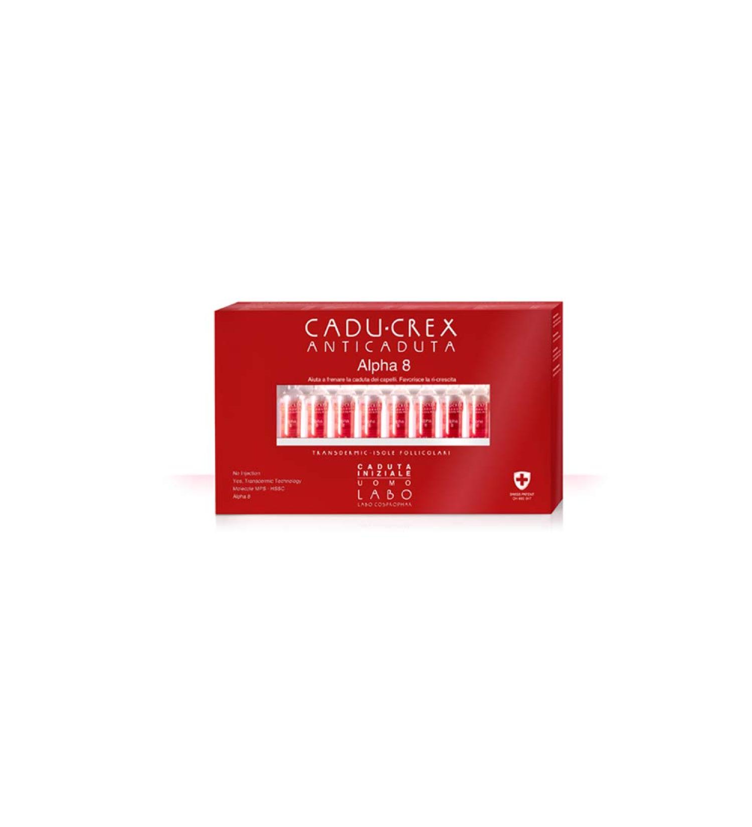 Labo cadu-crex ALPHA8 Traitement Anti-Chute cheveux chute initiale Homme HAIRLOSS 40 ampoules