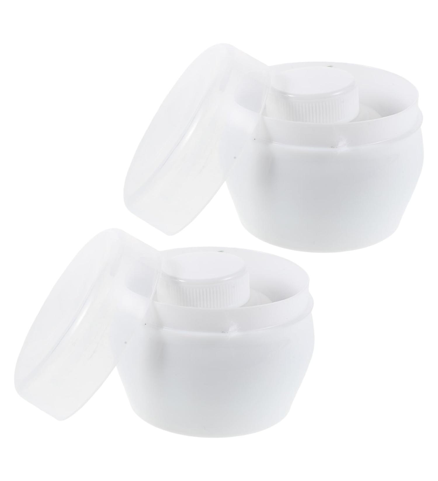 ifundom Lot de 2 Bo tes Poudre pour B b Blanches avec Porte-houppette tui Compact et Portable Pot de Poudre de Corps Format Voyage Applicateur Doux pour Soin Peau Sensible - Buy Online on GoSupps.com