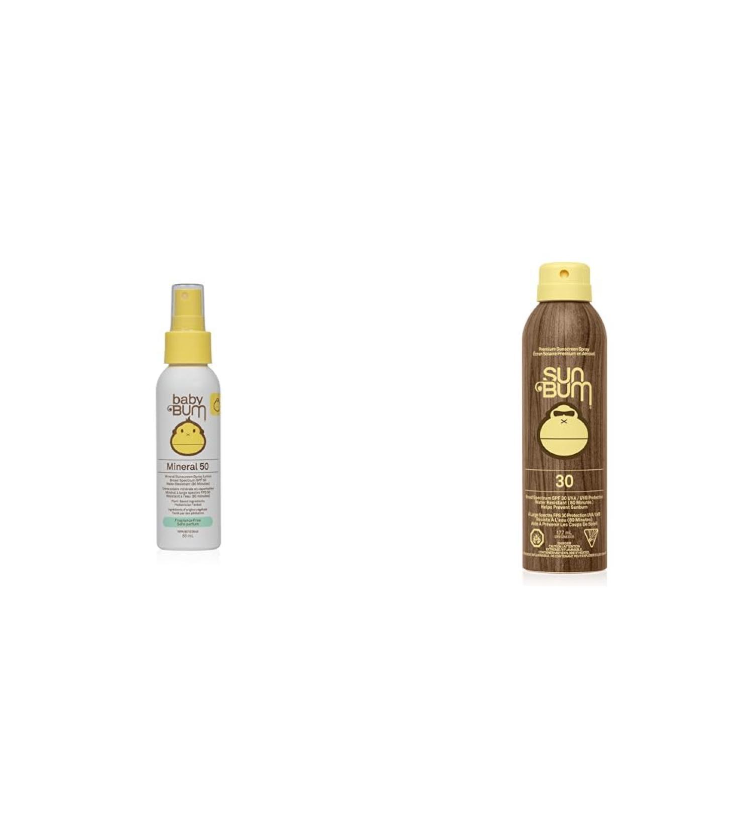 Sun Bum Baby Bum Spf 50 Sunscreen Spray | Mineral Uva/uvb Face and Body Protection & Original SPF 30 Sunscreen Spray Vegan and Reef Friendly (Octinoxate & Oxybenzone Free) - Buy Online on GoSupps.com
