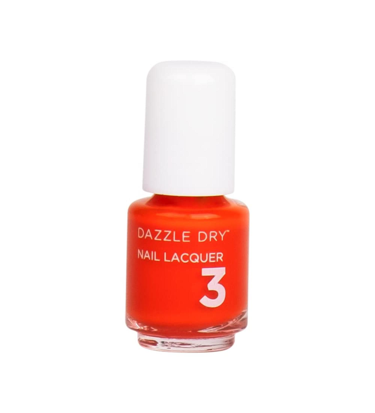 Dazzle Dry Nail Mini Lacquer (Step 3) - Red Hot Chili - Bright Orangey Red Cream (0.17 fl oz) - Buy Online on GoSupps.com