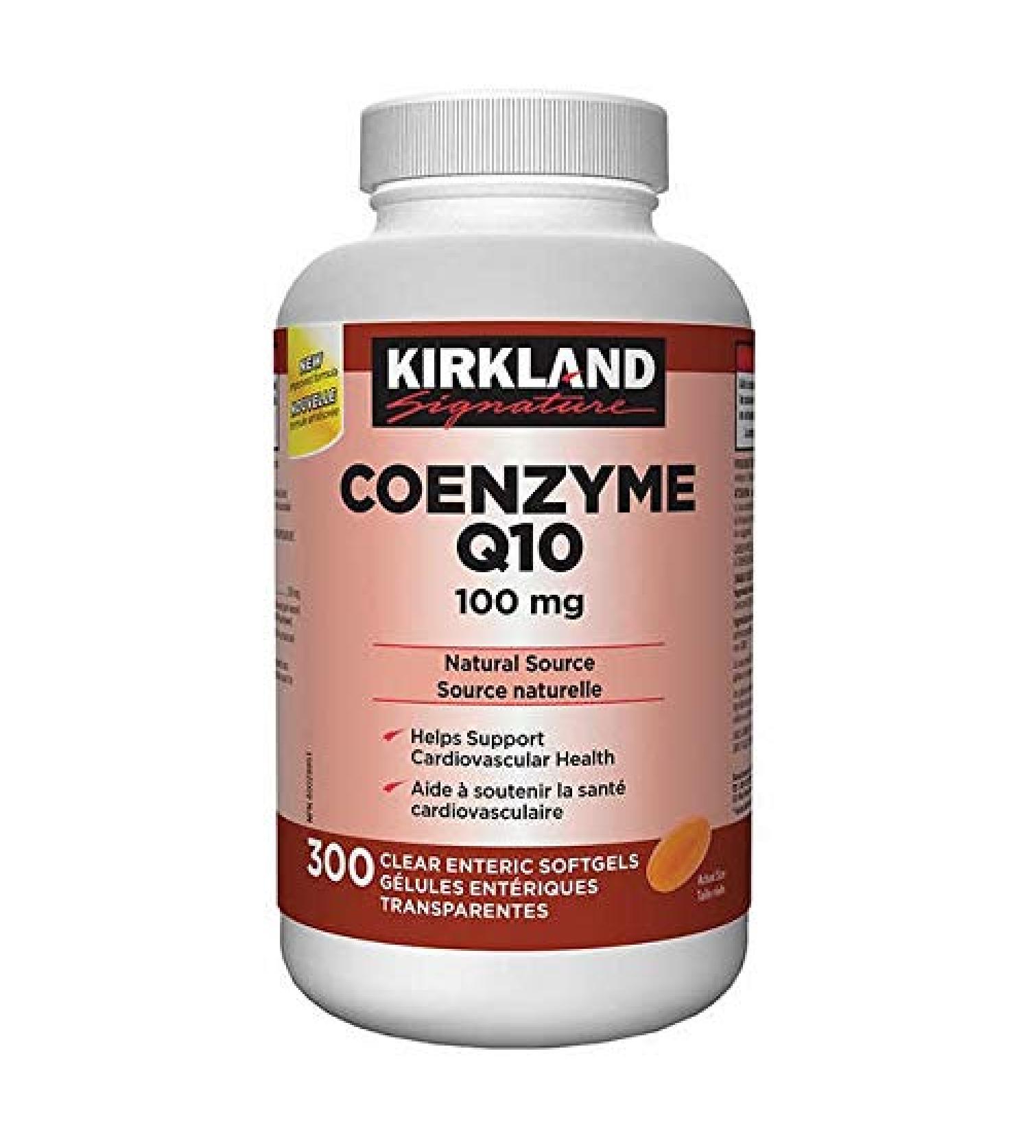 Kirkland Signature Coenzyme Q10 100 mg 300 Clear Enteric Softgels