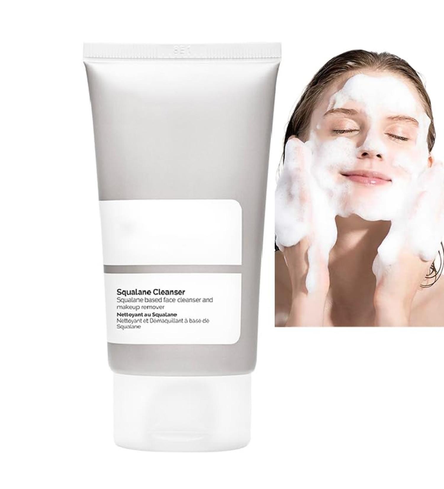 Squalane Facial Cleanser - Gentle Face Wash for Dry & Sensitive Skin - Buy Online on GoSupps.com