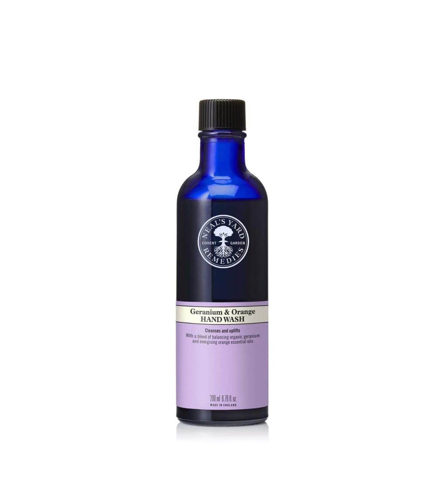 Neal's Yard Remedies Organic Geranium & Orange Hand Wash | 200ml | Vegan & Refreshing Essential Oil Blend - Buy Online on GoSupps.com