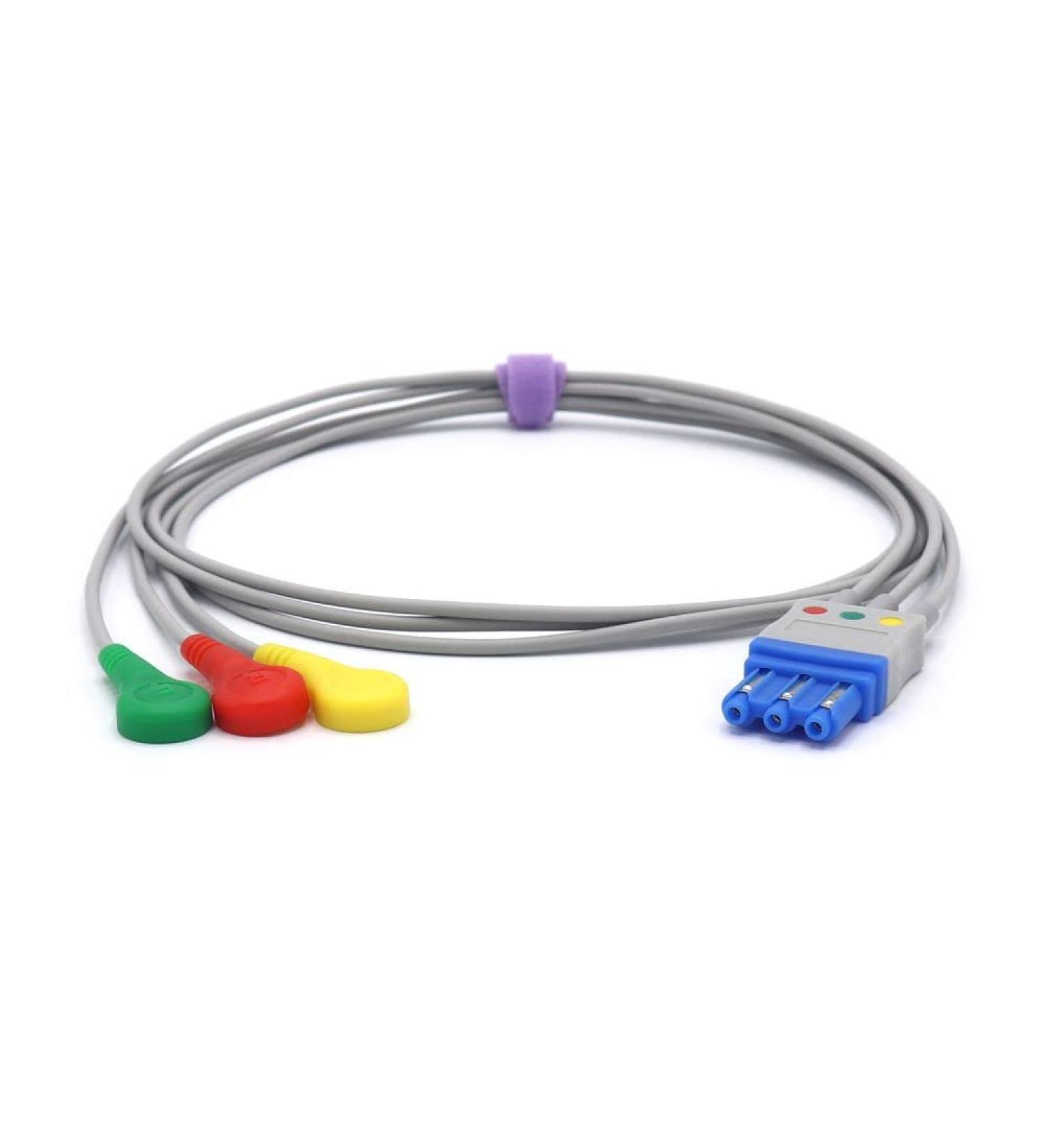 Sino-k Compatible PH ECG 3 Leadwires M1672A - IEC European Standard Snap for Global Shipping - Buy Online on GoSupps.com