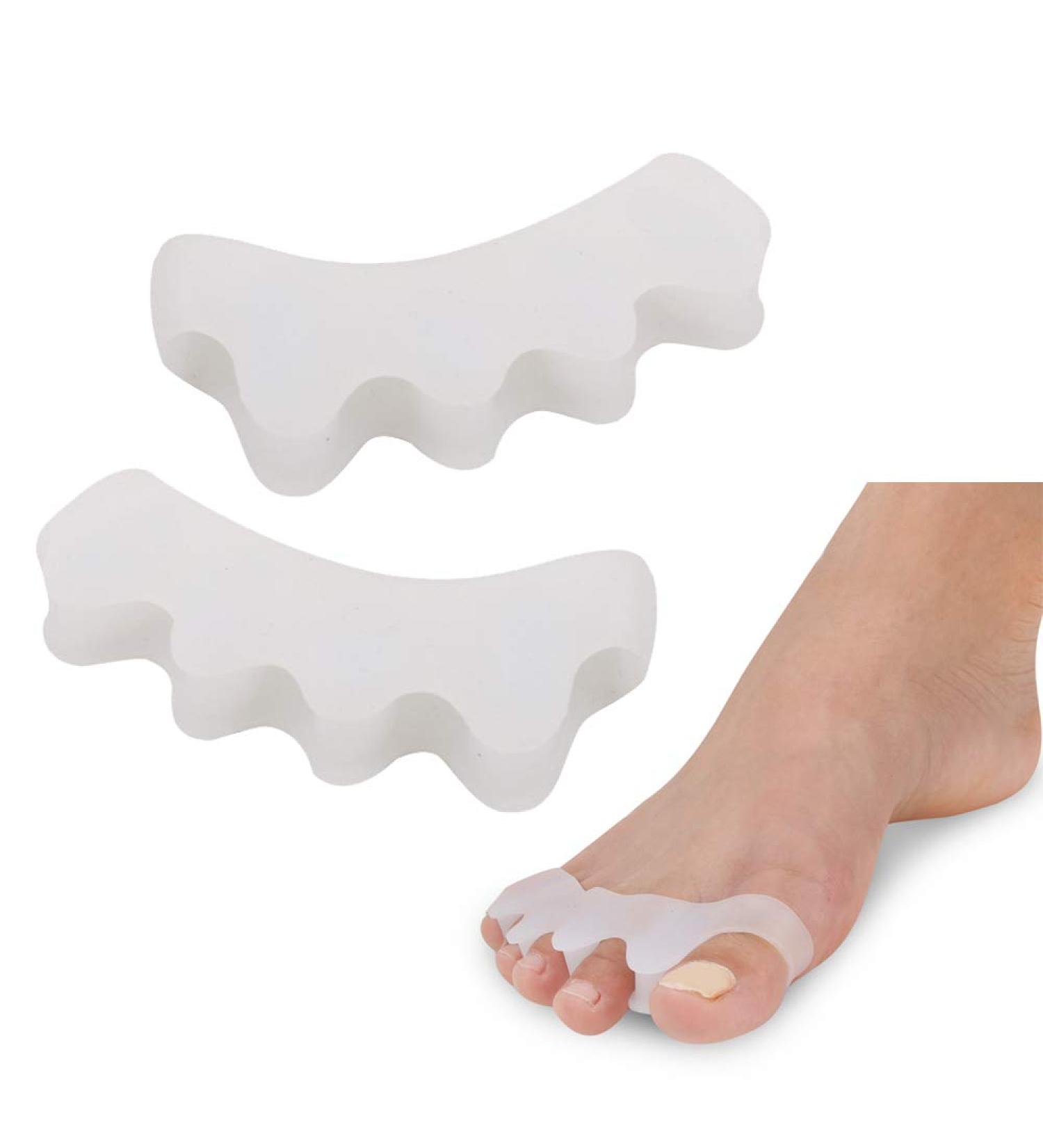 Buy Inhemi Toe Spreader Silicone - BPA Free Comfortable Hallux Valgus Correction for Men & Women - 2 Pieces for Hammer Toe & Claw Toe Relief - Buy Online on GoSupps.com