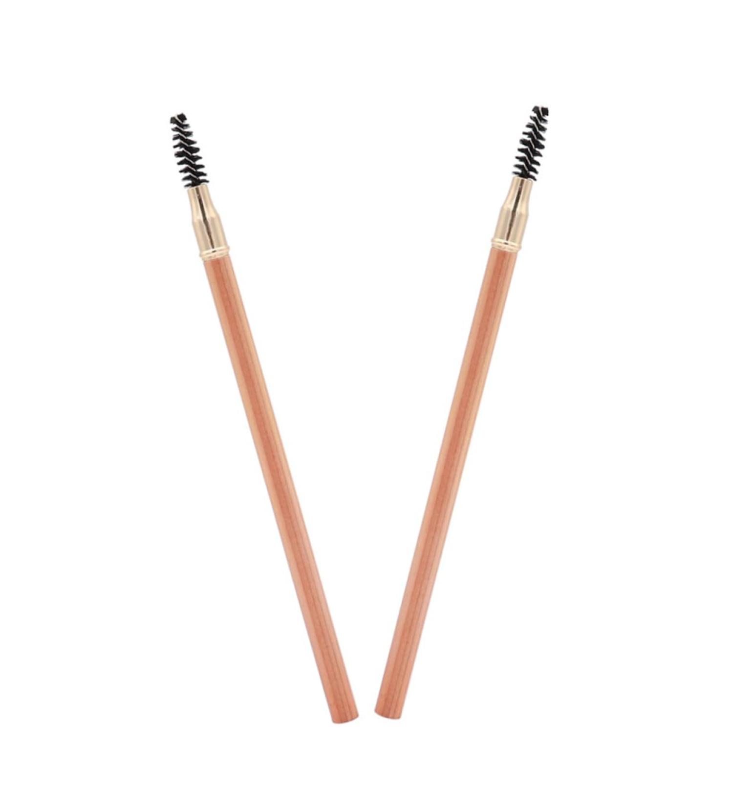 Beatifufu 2pcs Double Ended Eyebrow Pencil with Brush Eyeliner Women Makeup Pencils Eyebrow Pencil Brown Wood - Buy Online on GoSupps.com