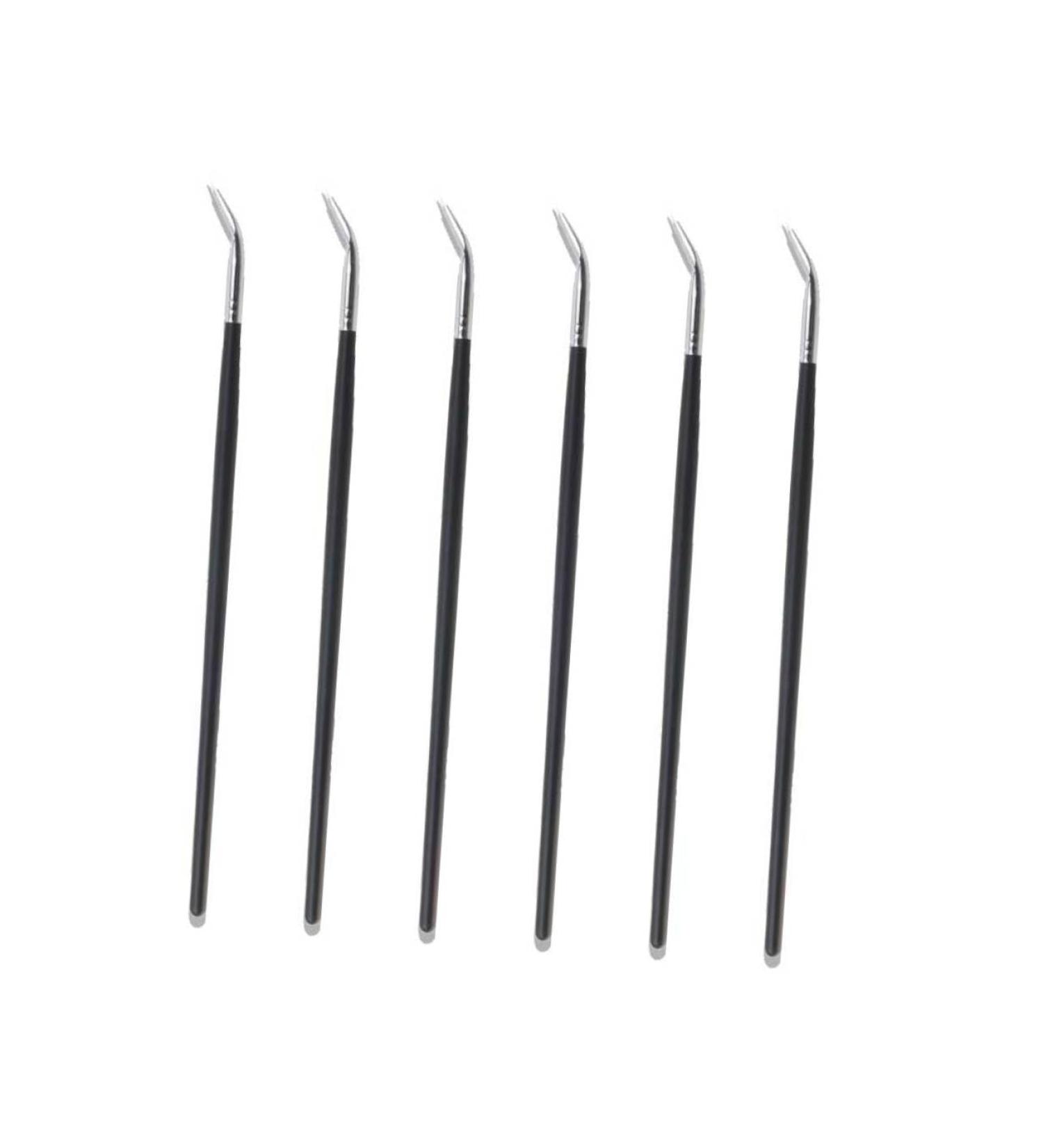 FOMIYES 6pcs Cream Tool Tools Eyeliner Makeup Bend Long Handle Brush Manmade Wooden Eye Cosmetic Fiber 18.1X0.5cm As Shown - Buy Online on GoSupps.com