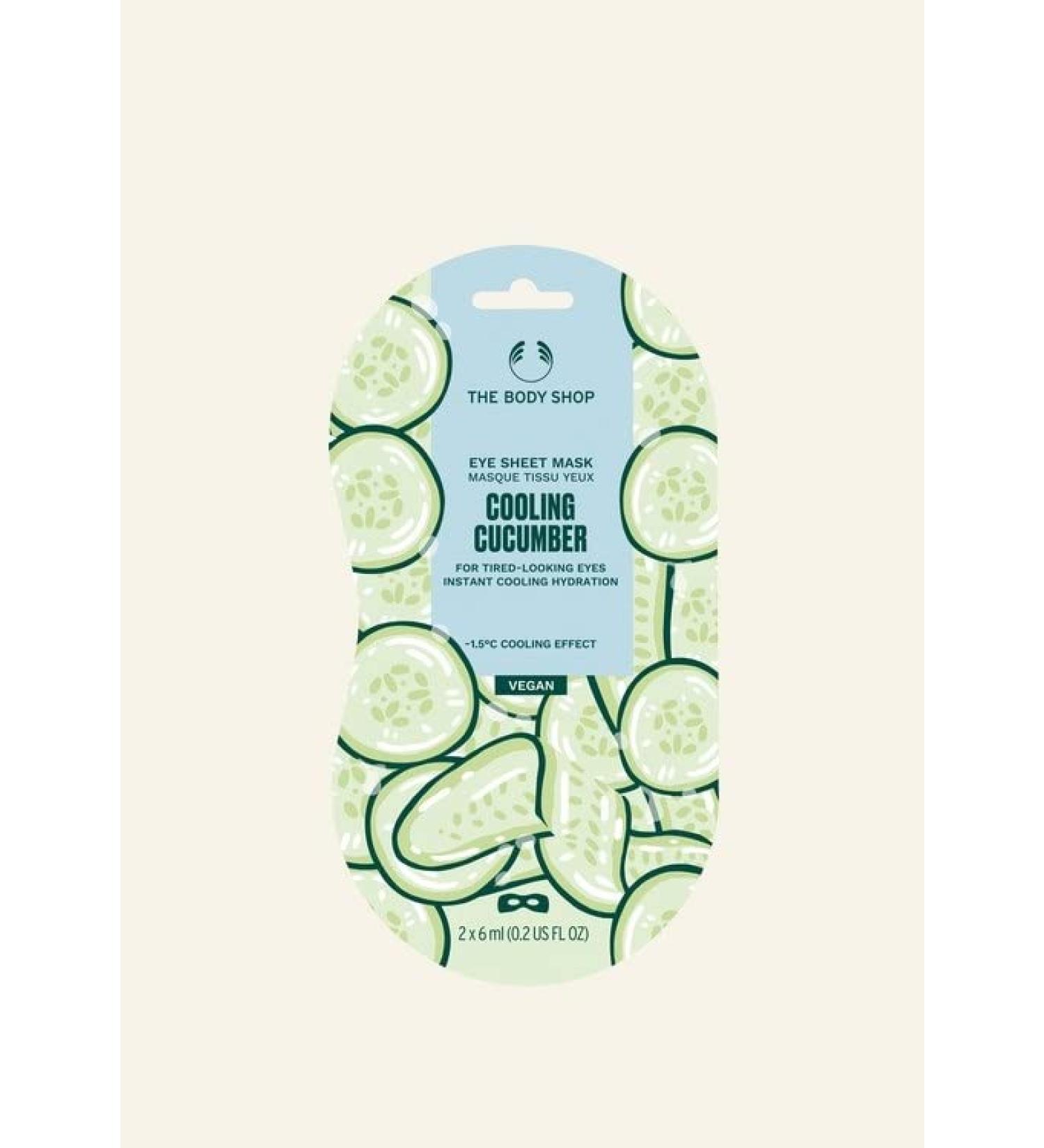 The Body Shop Cooling Cucumber Eye Sheet Masks (2 in each pack) - Buy Online on GoSupps.com