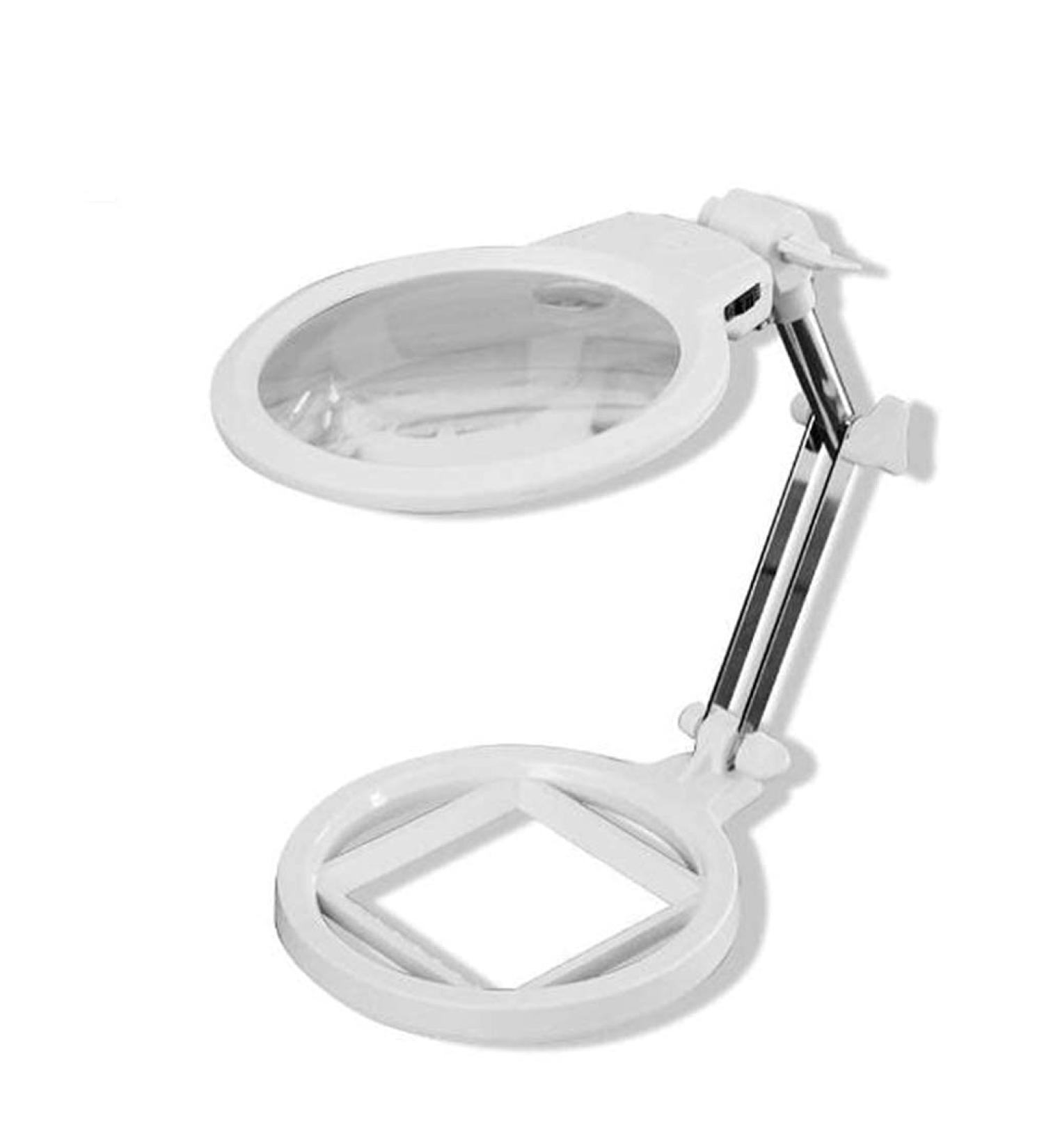 Desktop Magnifying Glass 2X 6X Led Foldable Magnifier Lamp Reading Glass Loupe for Reading Repair Hobbies White A Magnifying Glasses to Pursue Happiness - Buy Online on GoSupps.com