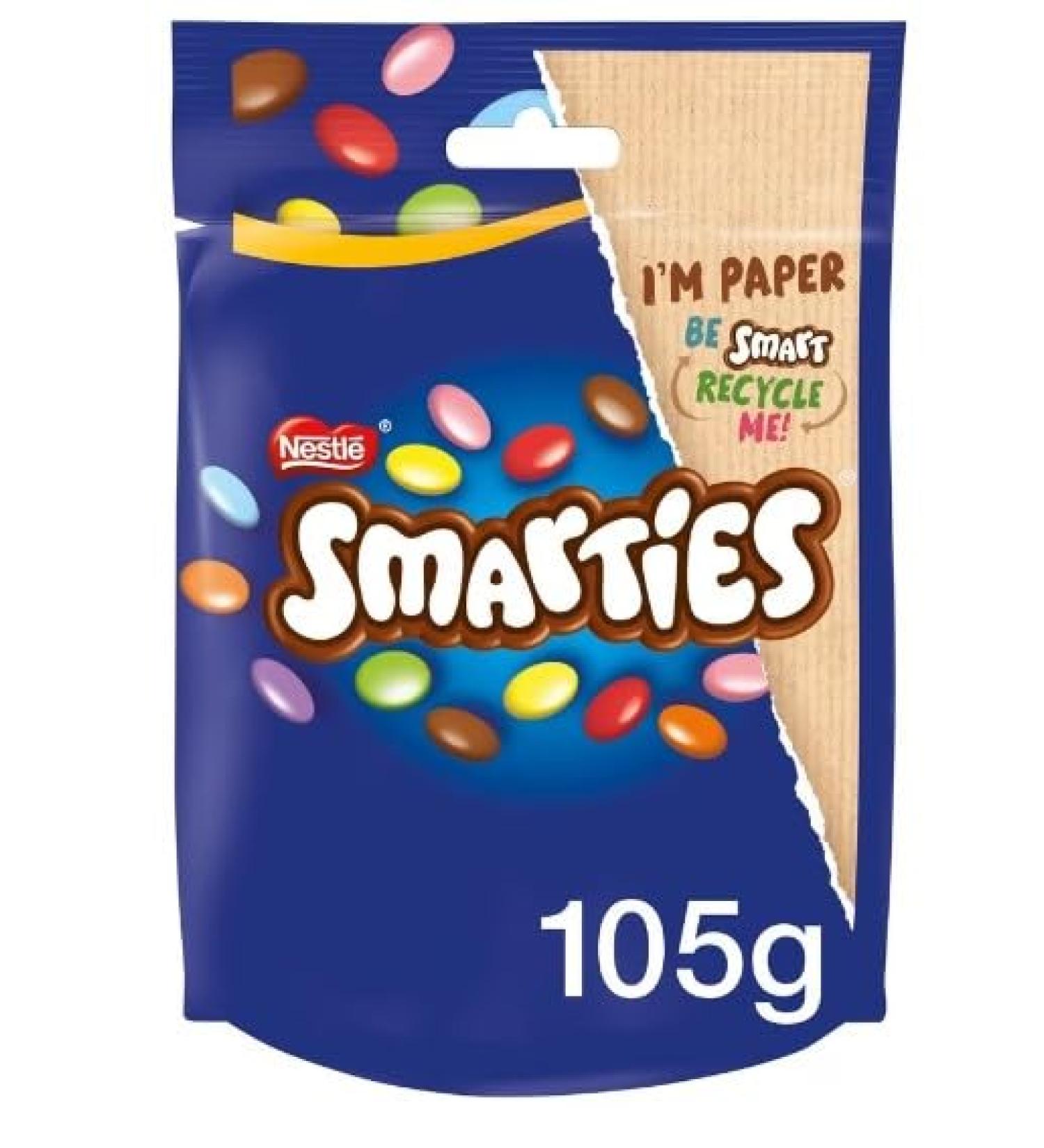 3 x Smarties Milk Chocolate Sharing Bag 105g Delicious Tasty And Twisty Treat Gift Hamper For Birthday Christmas Sold By Kidzbuzz - Buy Online on GoSupps.com