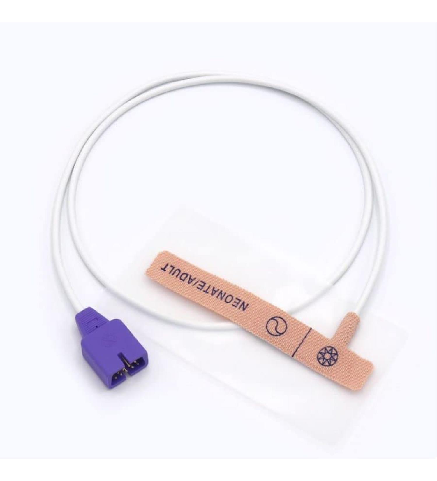 5pcs Compatible Disposable Neonatal Adult Spo2 Sensor for Nellcor MAX-N Probe - Adhesive Tape Sensor 9 Pins 3.3 ft - Buy Online on GoSupps.com