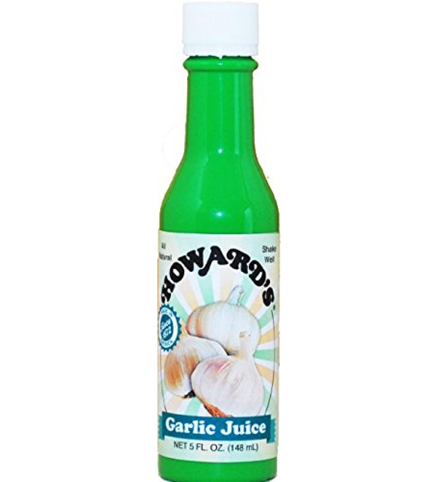 Howard's Juice 5oz Container (Pack of 3) Choose Flavor Below (Garlic)