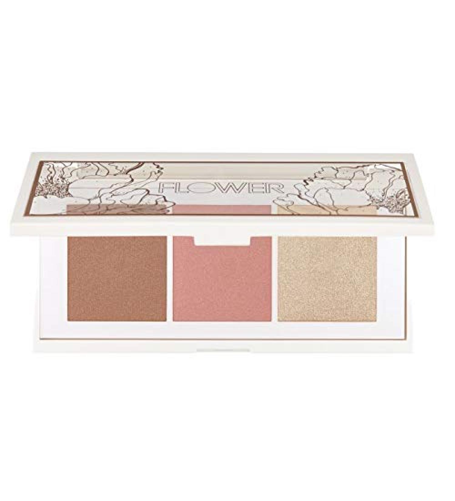 FLOWER BEAUTY Contour Palette | 3-Powder Lift & Sculpt Makeup Shades | Medium/Dark Face Contouring Kit | Cruelty-Free & Vegan Friendly - Buy Online on GoSupps.com