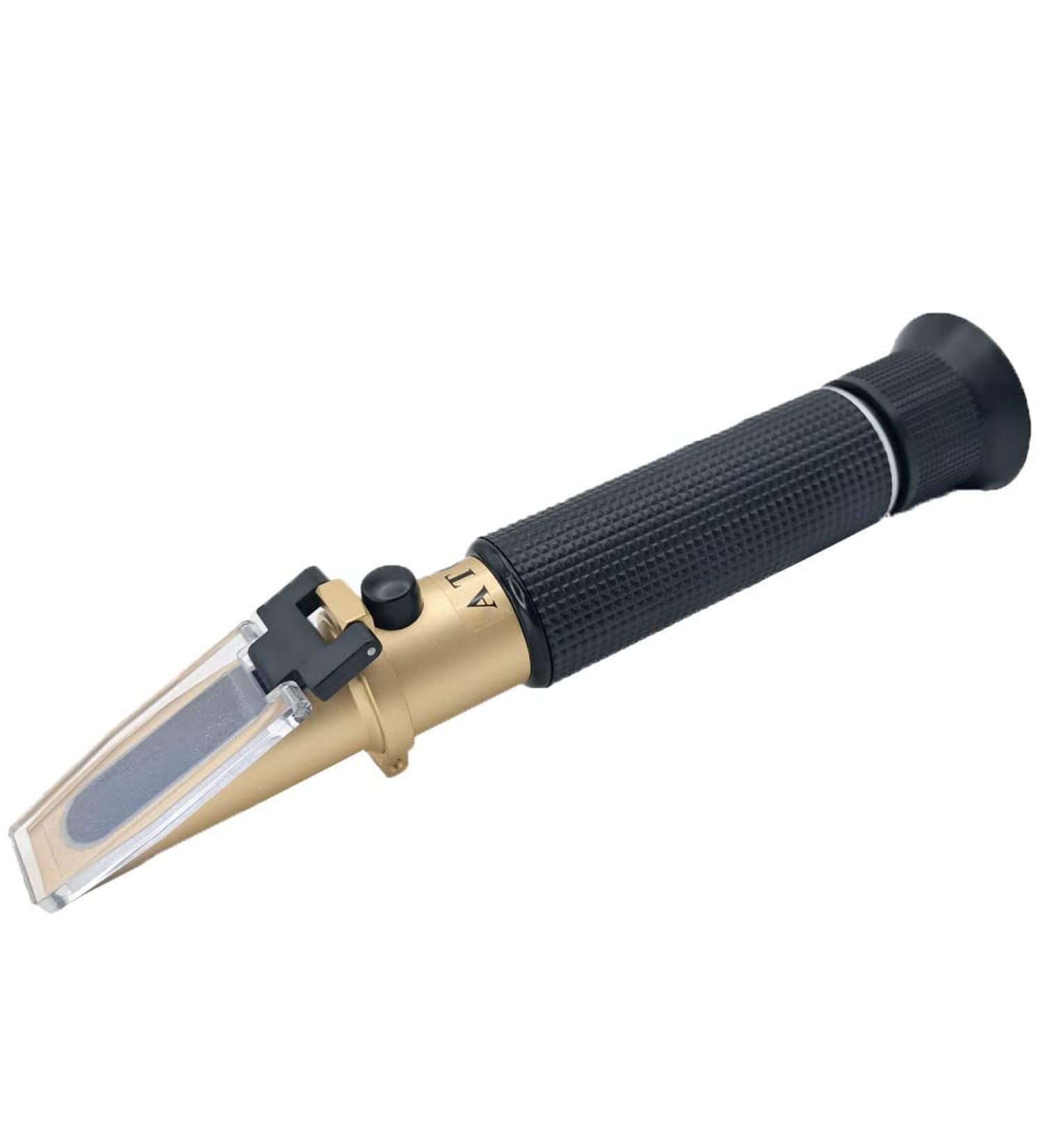 Salinity Refractometer ATC Function | Dual Scale Specific Gravity Saltwater Test Kit | Ideal for Seawater Aquarium Fish Tank | GoldBlack - Buy Online on GoSupps.com