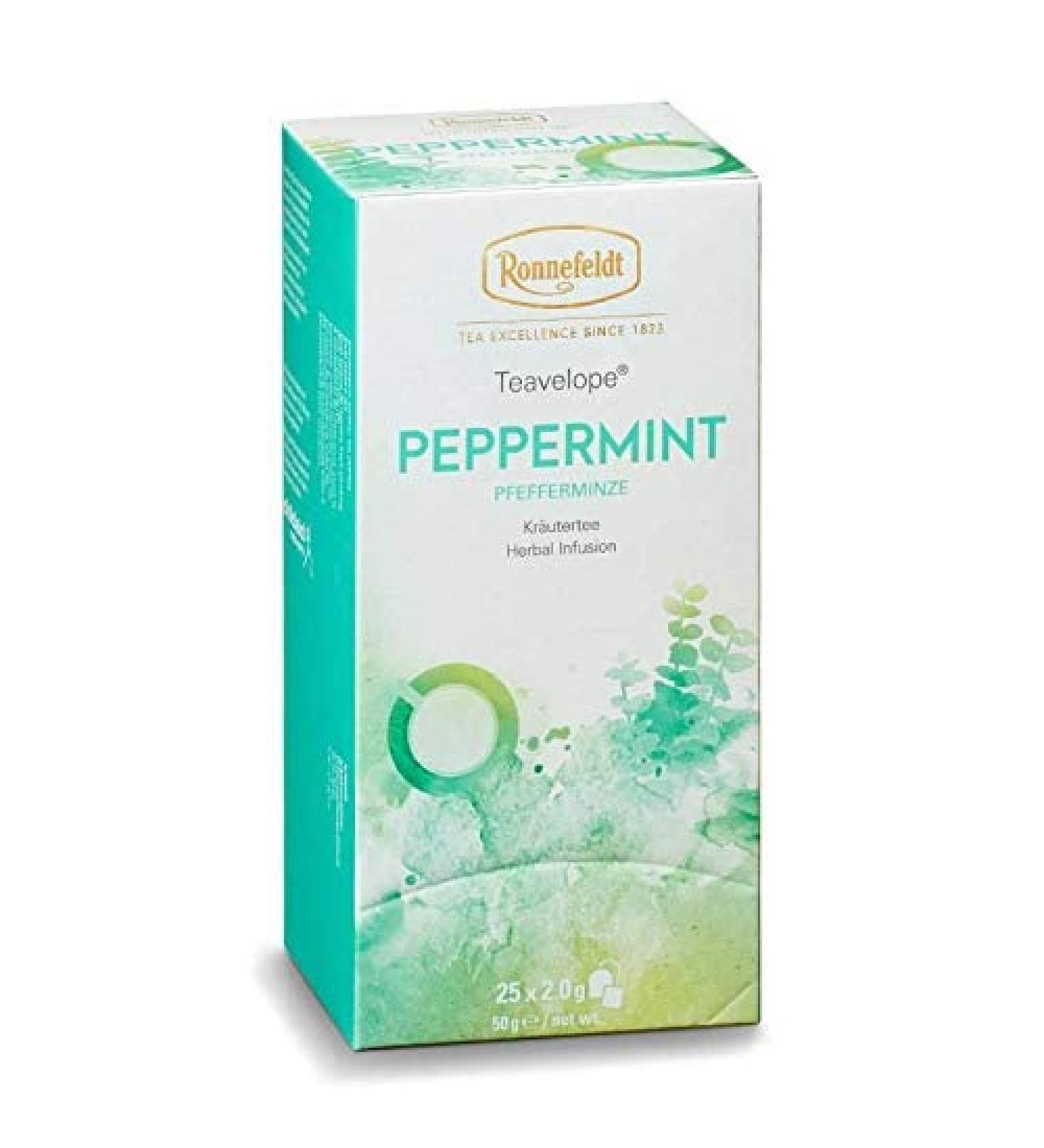 JT Ronnefeldt KG Ronnefeldt Teavelope Peppermint herbal tea 25 tea bags 50 g quantity 6 pieces - Buy Online on GoSupps.com