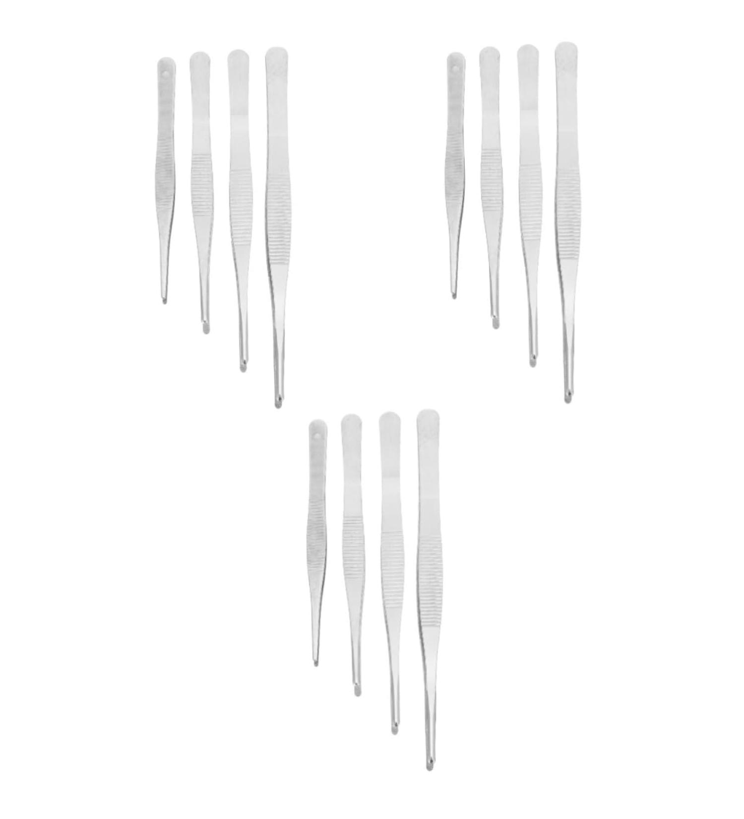 Beavorty 12 STK Tweezers Set for Eyelash & Nail Care | Stainless Steel Toothed DIY Billi Kits - Affordable Quality - Buy Online on GoSupps.com