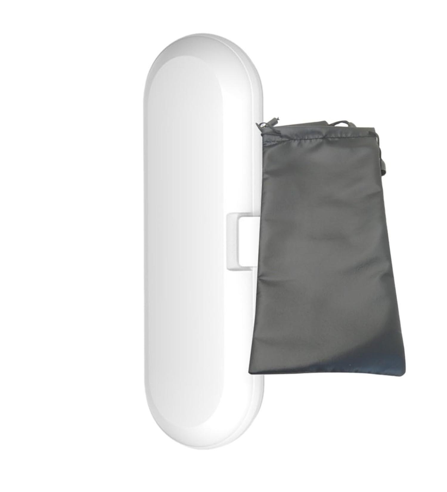 Buy Brown Oral-B Travel Toothbrush Case - Waterproof Protective Cover for Electric Toothbrushes - 1 Handpiece & 2 Brush Heads (White) | International Shipping Available - Buy Online on GoSupps.com