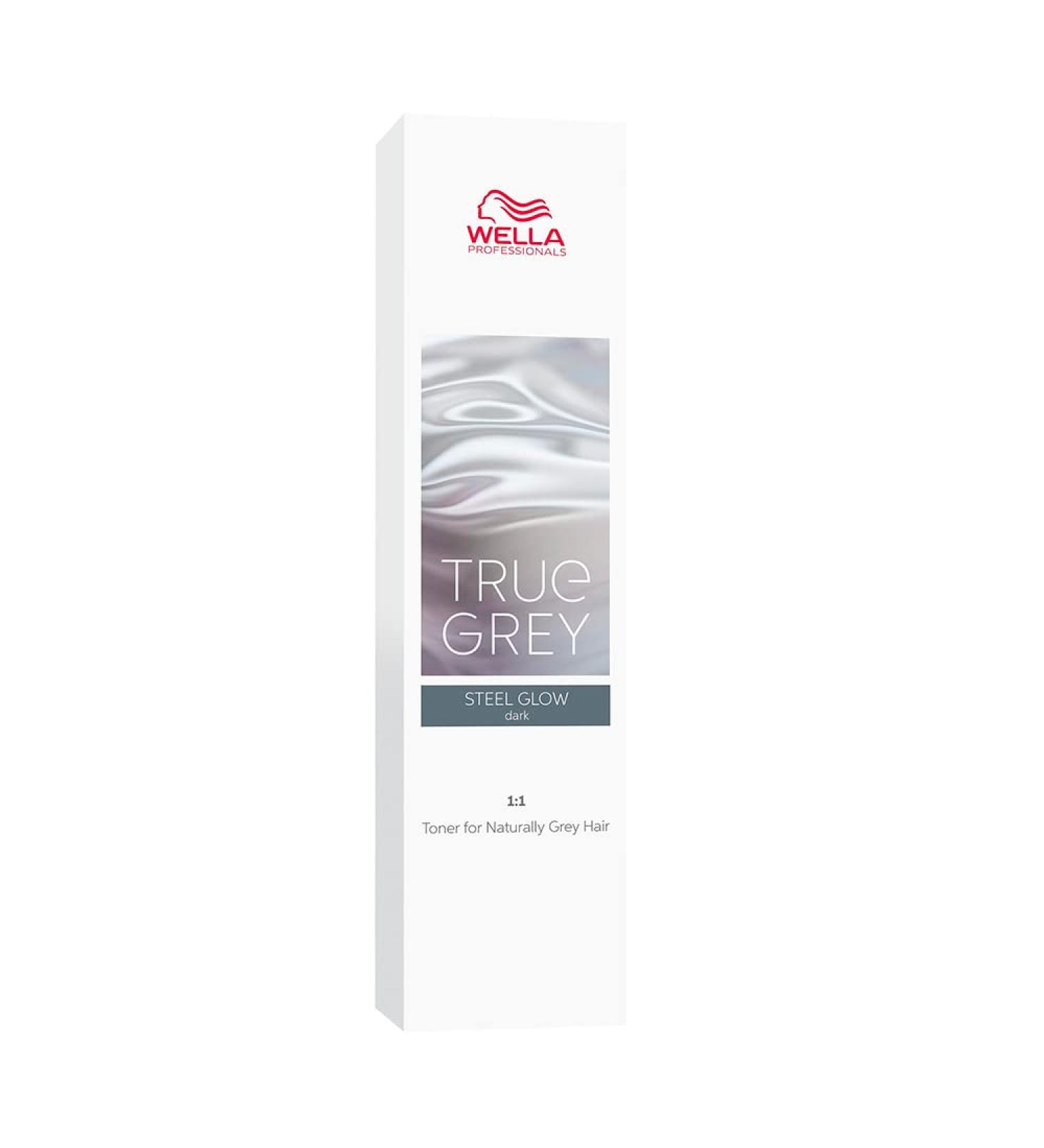 Wella TRUE GREY Steel Glow Dark 60ml Grey Gray. 60 ml (1 pack)