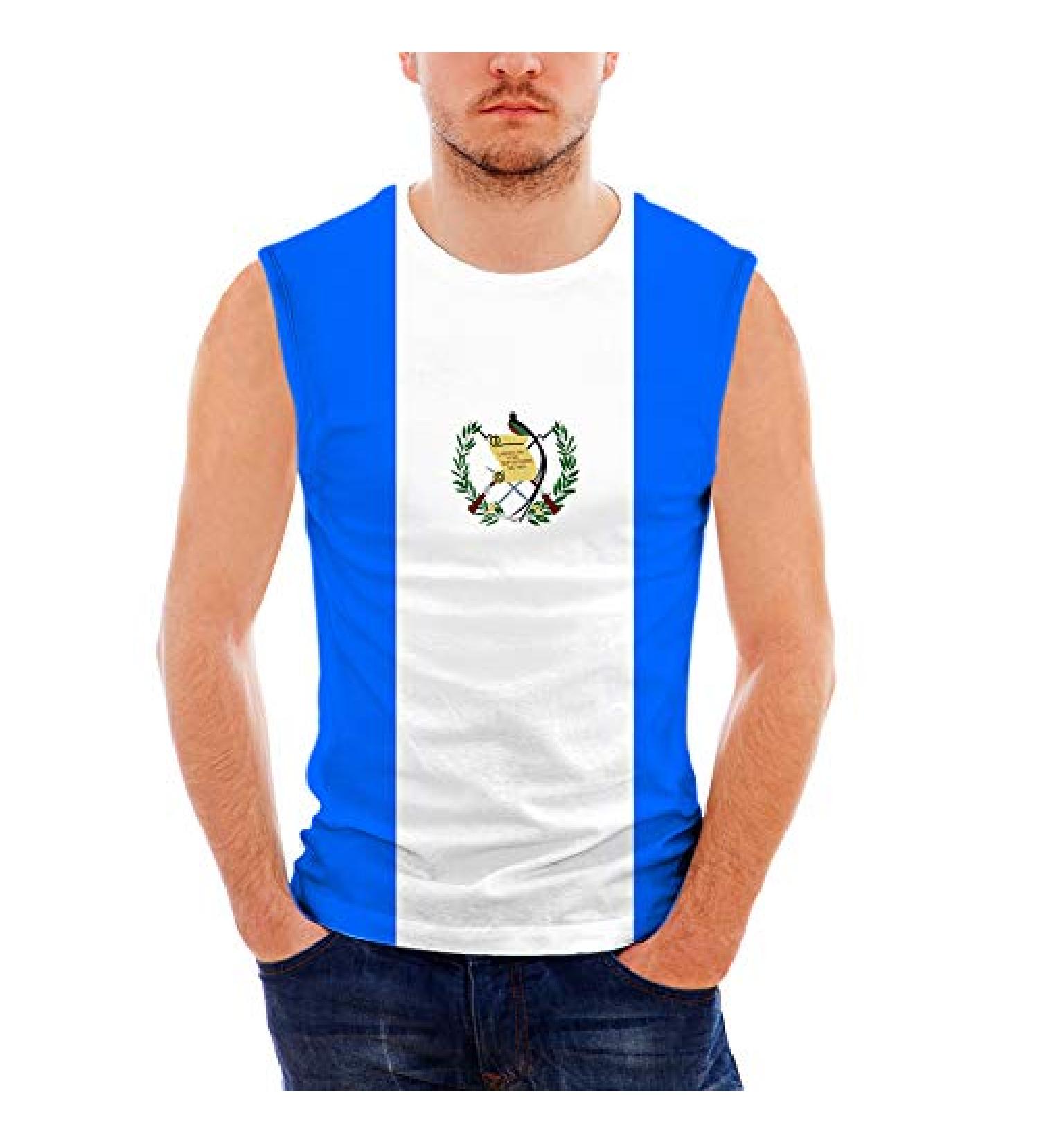 CHINEIN Men's Solid Tank Top - Guatemala Flag Design | Small - Buy Online on GoSupps.com