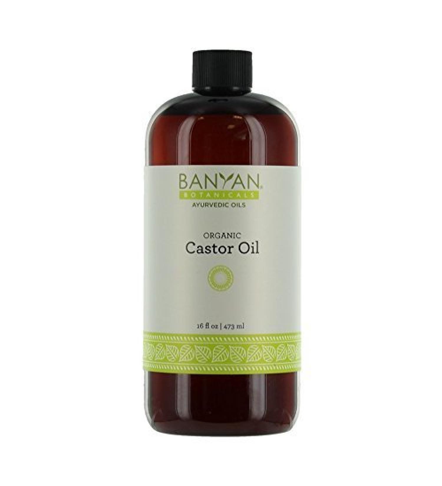 Banyan Botanicals 16 oz USDA Organic Castor Oil - 100% Pure Ayurvedic Oil for Hair, Skin, Eyelashes - Buy Online on GoSupps.com