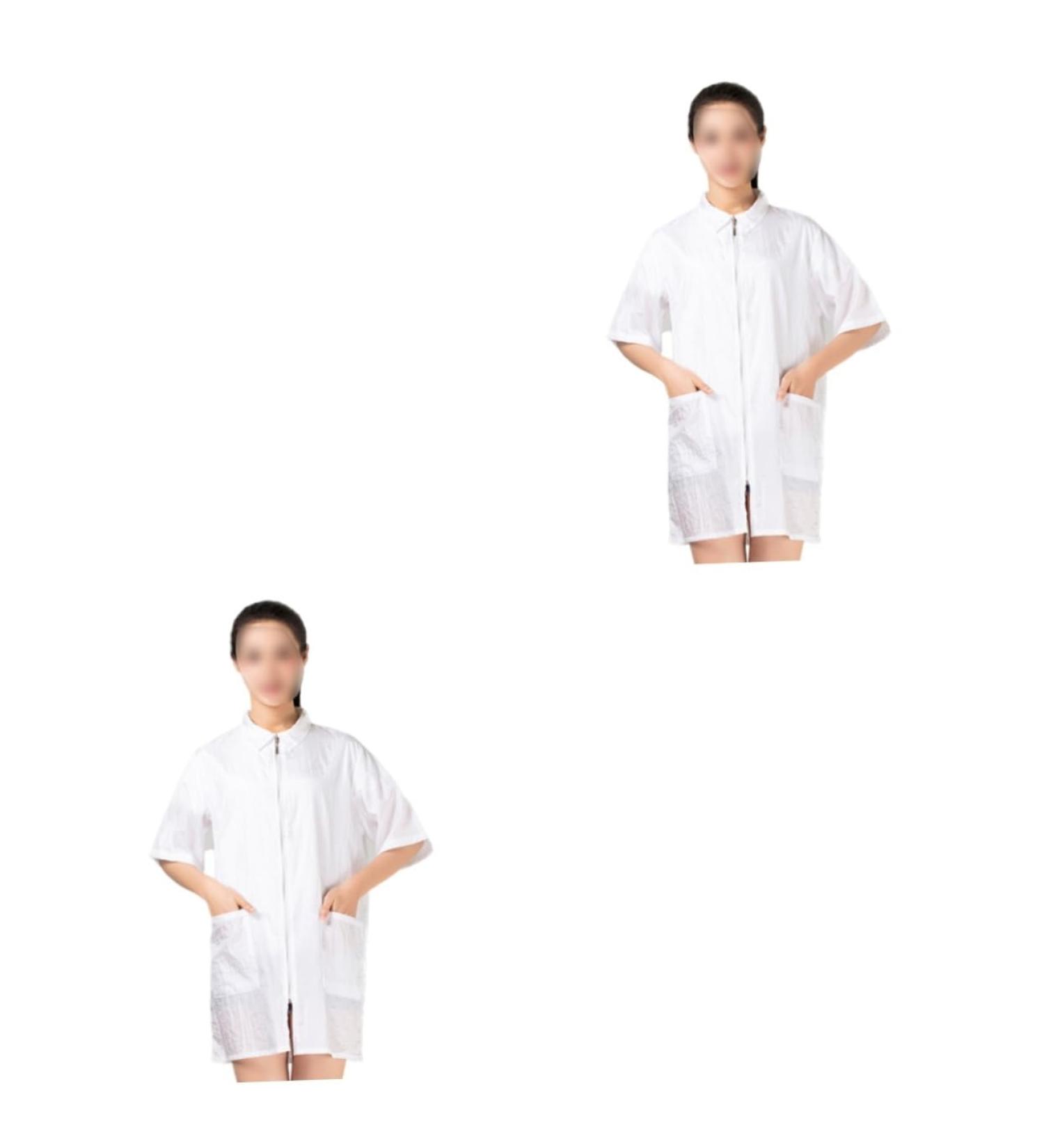 minkissy Hair Hair dye Short Sleeve Salon Vest Hair Stylist Jacket Custom Barber Jackets Salon Jacket pet Hair dye Woman Hair Dye Clothes Work Cloth Men and Women White Baking Oil - Buy Online on GoSupps.com