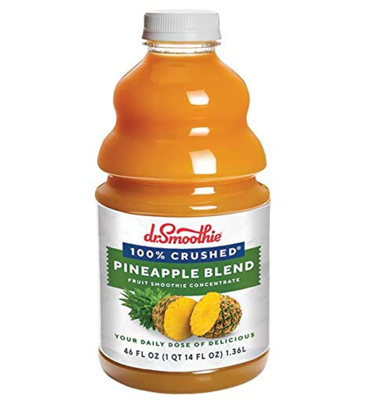 Dr. Smoothie 100% Crushed Pineapple Paradise Blend Smoothie Concentrate 46oz 2/Pack