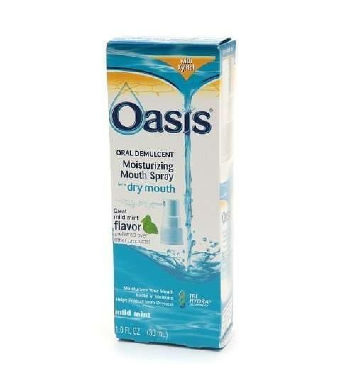 Oasis Moisturizing Mouth Spray for a Dry Mouth Mild Mint Flavor 1 FL OZ - 3 Pack