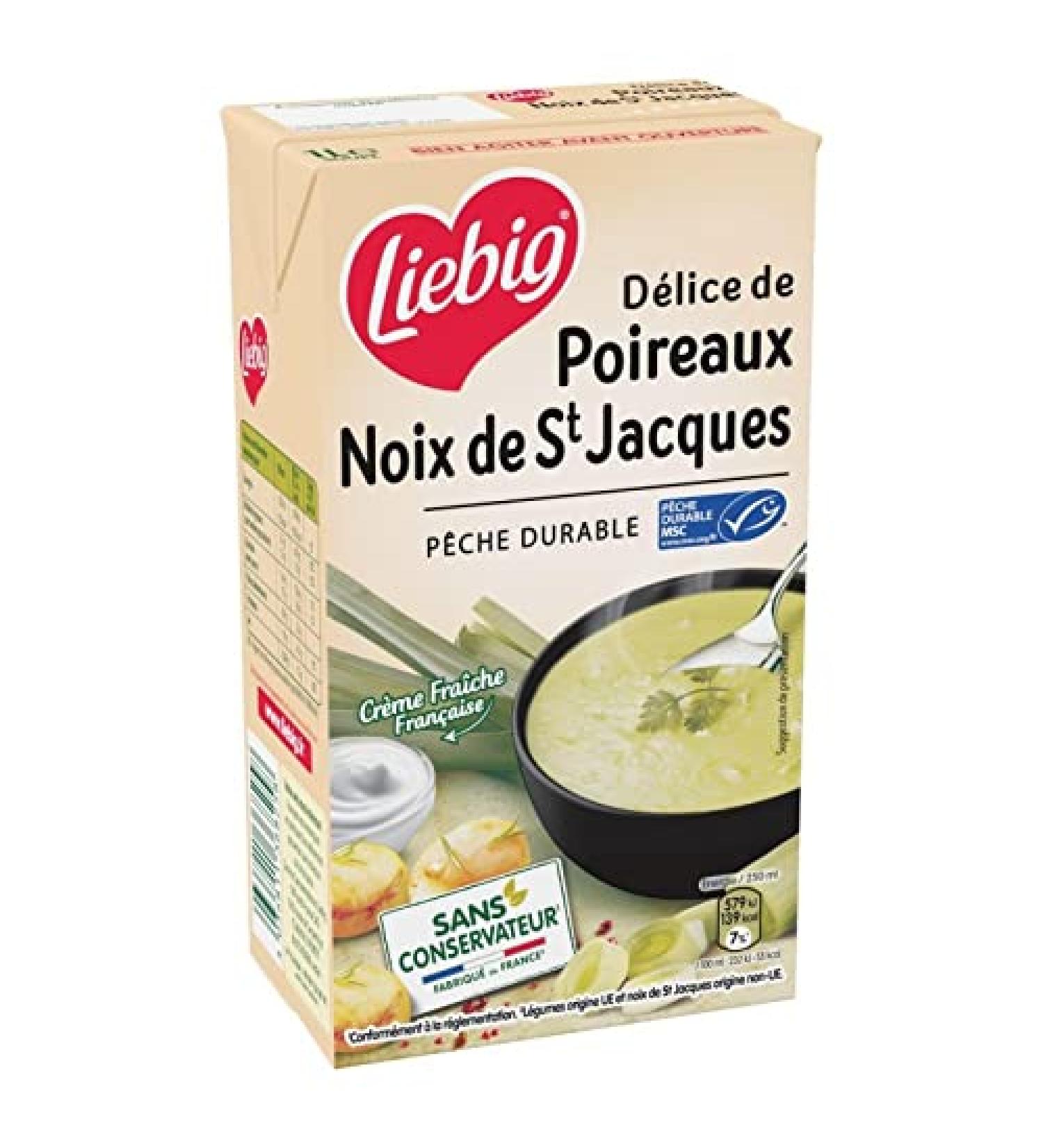  G n rique Liebig MSC Scallop Delice Leek Soup 1L Salted Water Pack of 3 - Buy Online on GoSupps.com