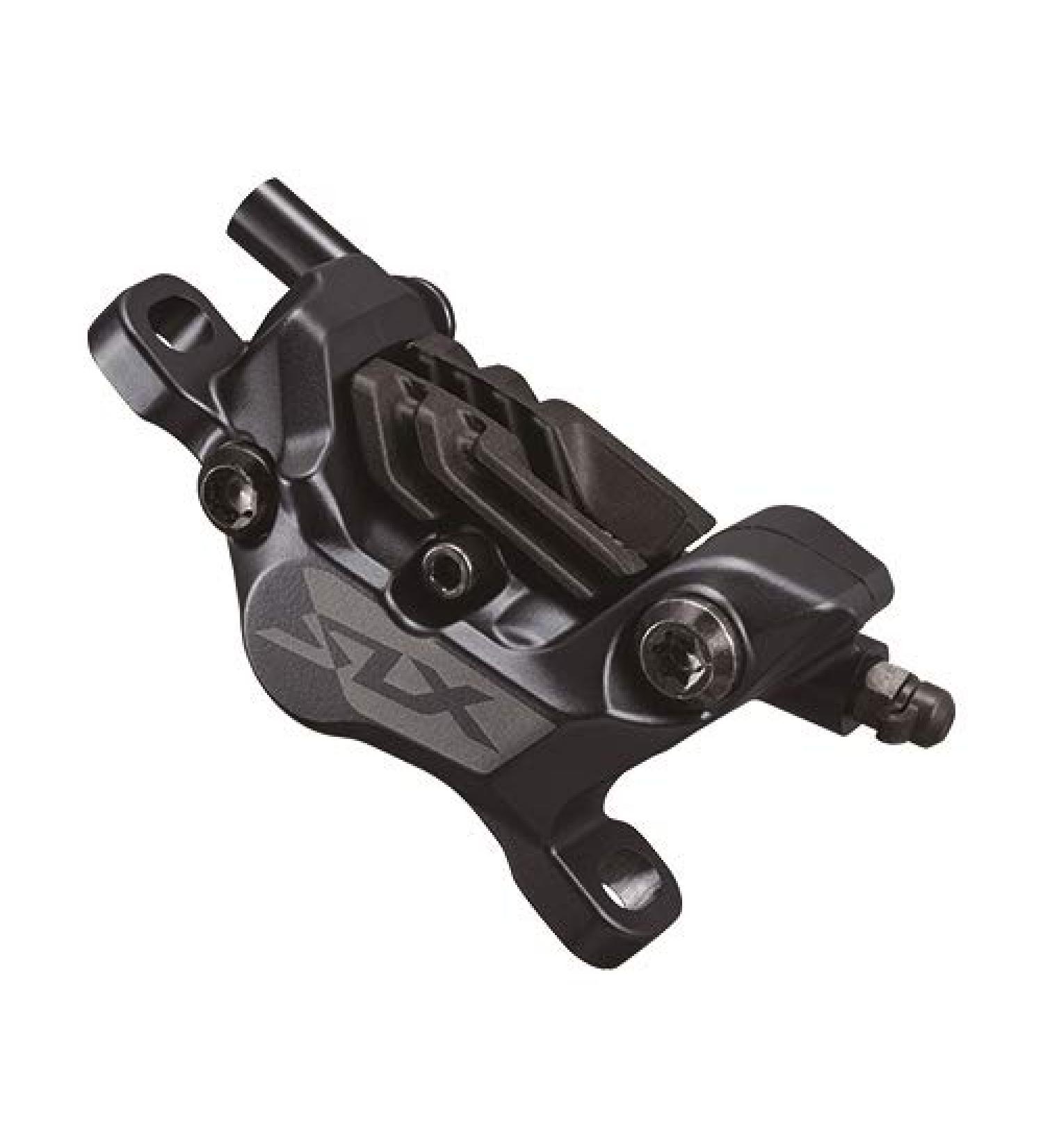 Shimano SLX BR-M7120 4-Piston Post-Mount Disc Brake Caliper, Metal Pads with Fins, Black