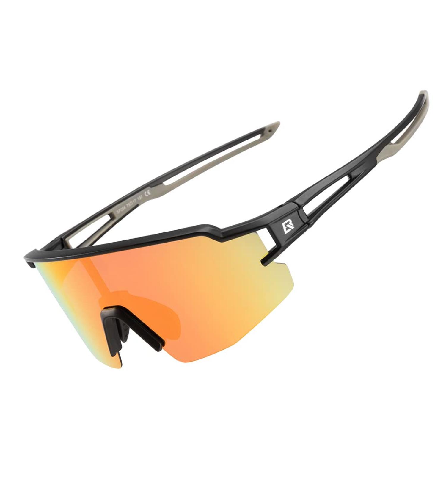 ROCKBROS Polarized UV Protection Cycling Sunglasses in Black Yellow - Men Women Sport Glasses - Buy Online on GoSupps.com