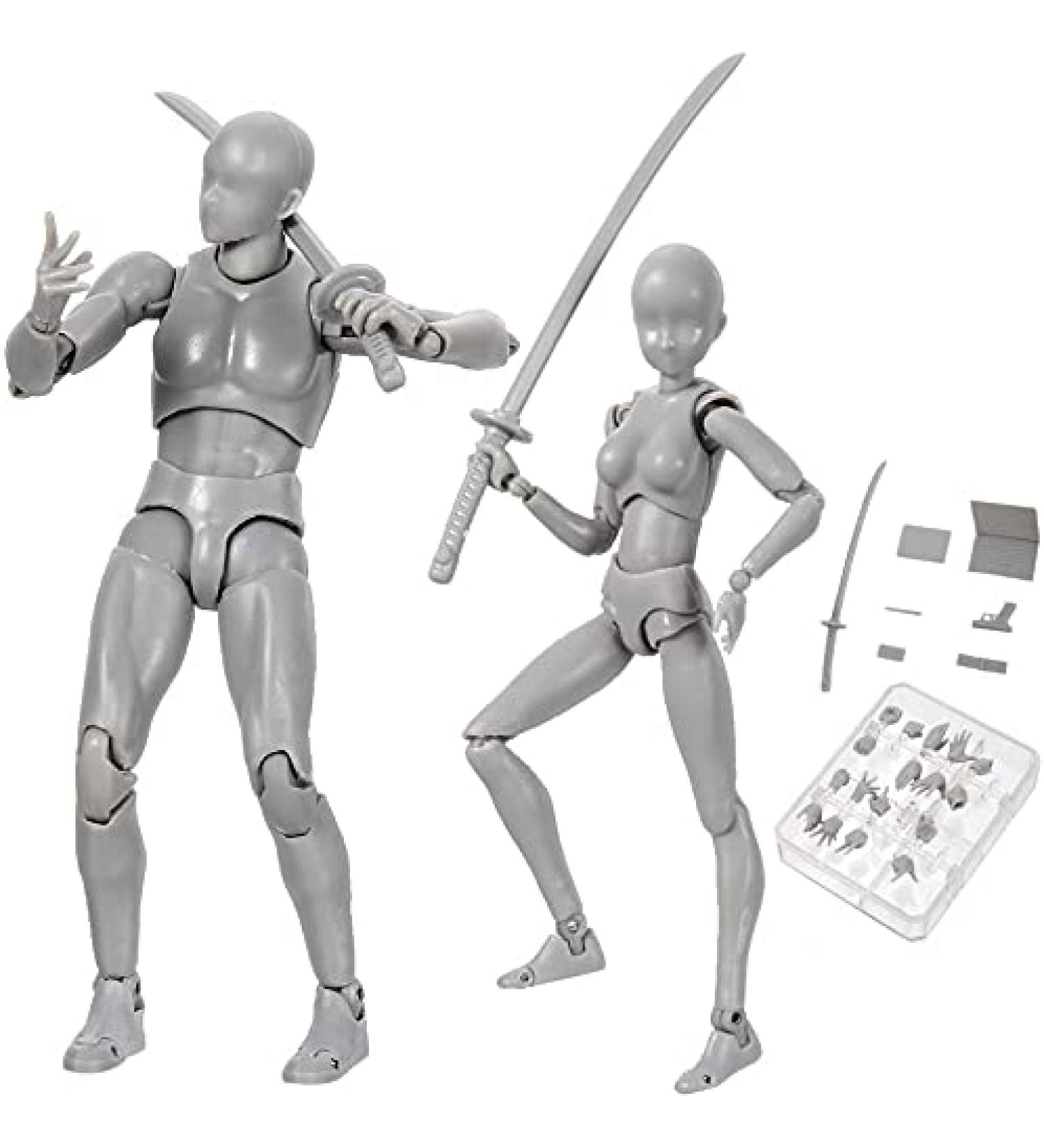 AHOHOS Action Figure Drawing Models - Male/Female Body Kun Doll Set for Sketching and Painting - Buy Online on GoSupps.com