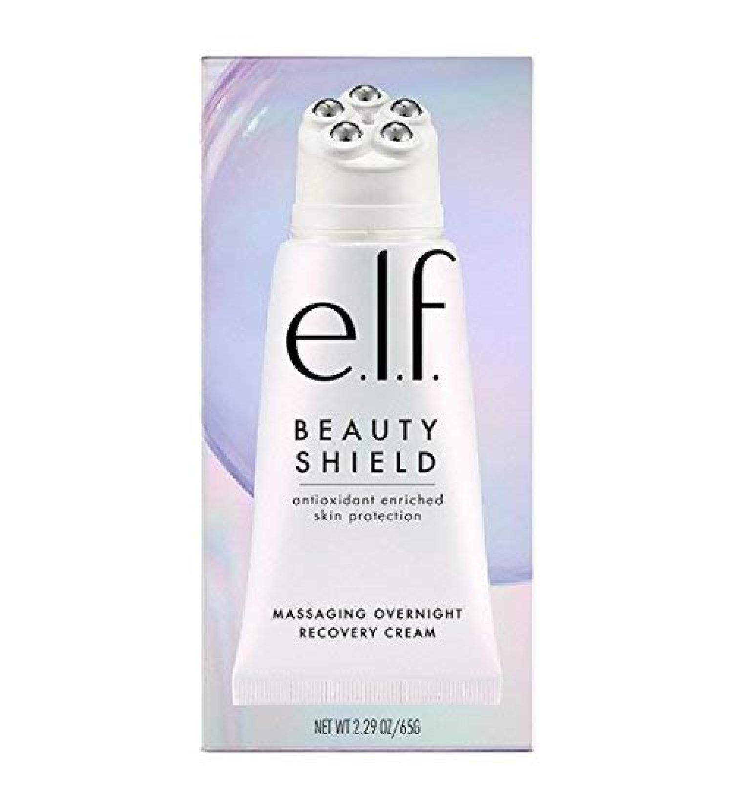 e.l.f. BEAUTY SHIELD massaging overnight recovery cream 65g antioxidant enriched skin protection