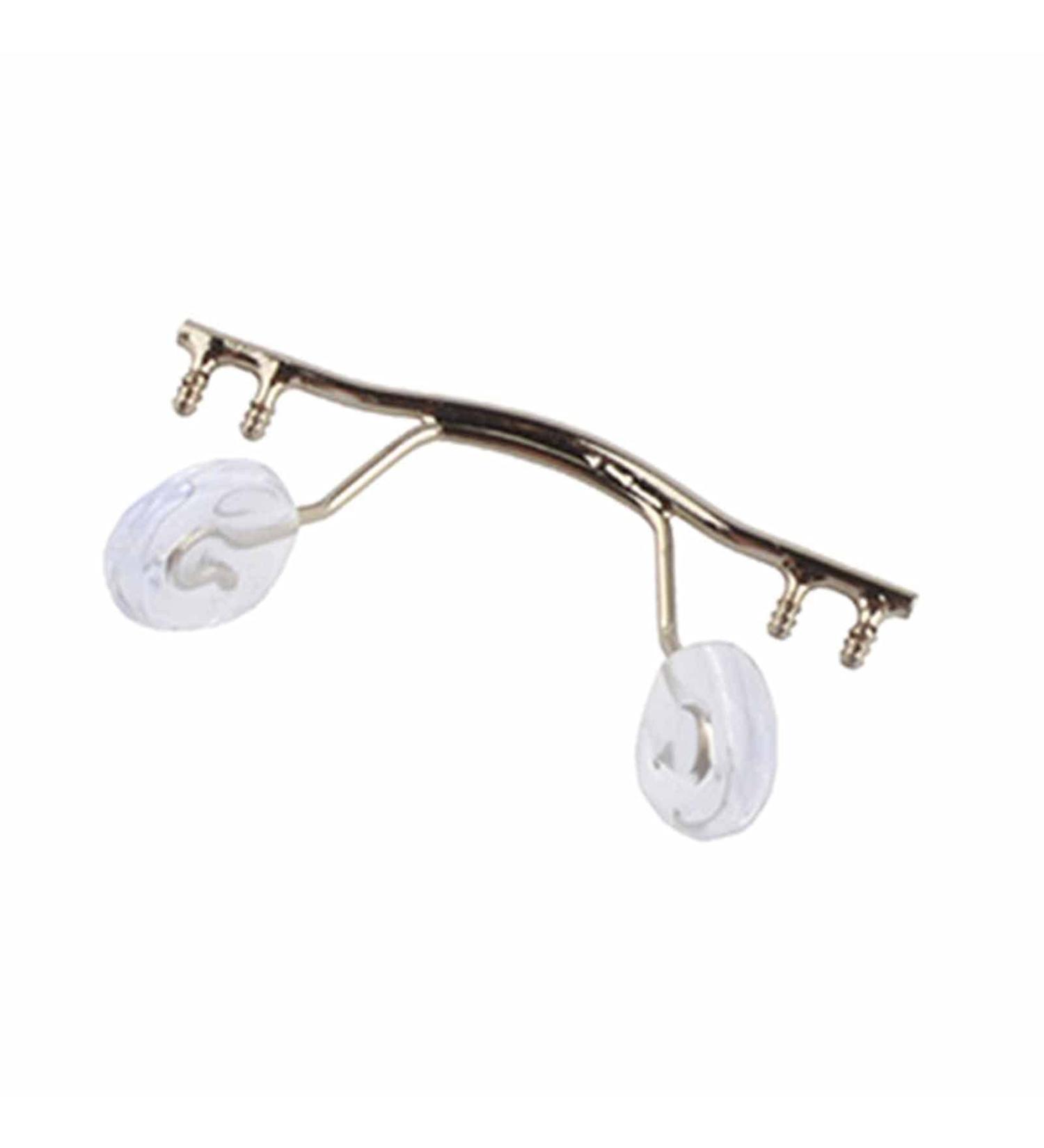 10 Pieces Stainless Steel Glasses Bridge Replacement for Borderless Frames - Silver with Nasal Cushion - Buy Online on GoSupps.com
